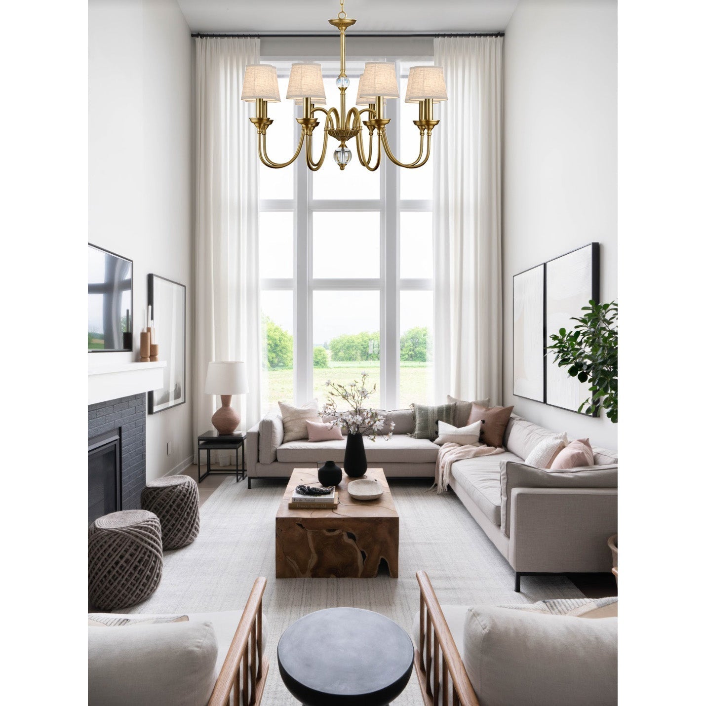 Blur Lustre Laiton Cristal Tissu Luxe Postmoderne - Neutralighting