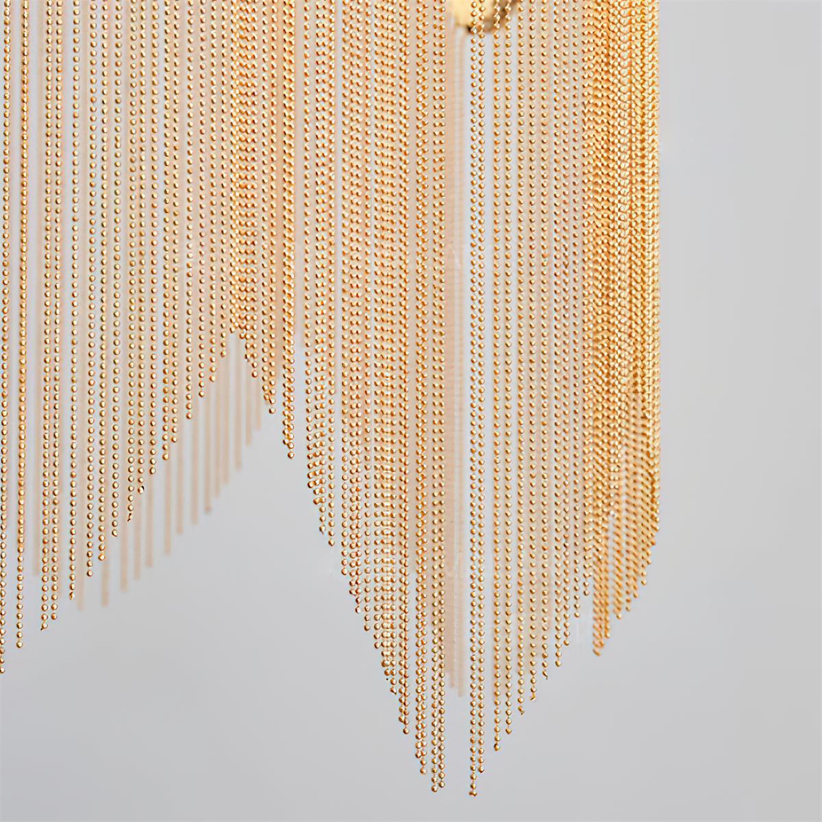 Lampe Suspension Abat-jour en Tissu Pétale Floral Franges Style Bohème - Neutralighting