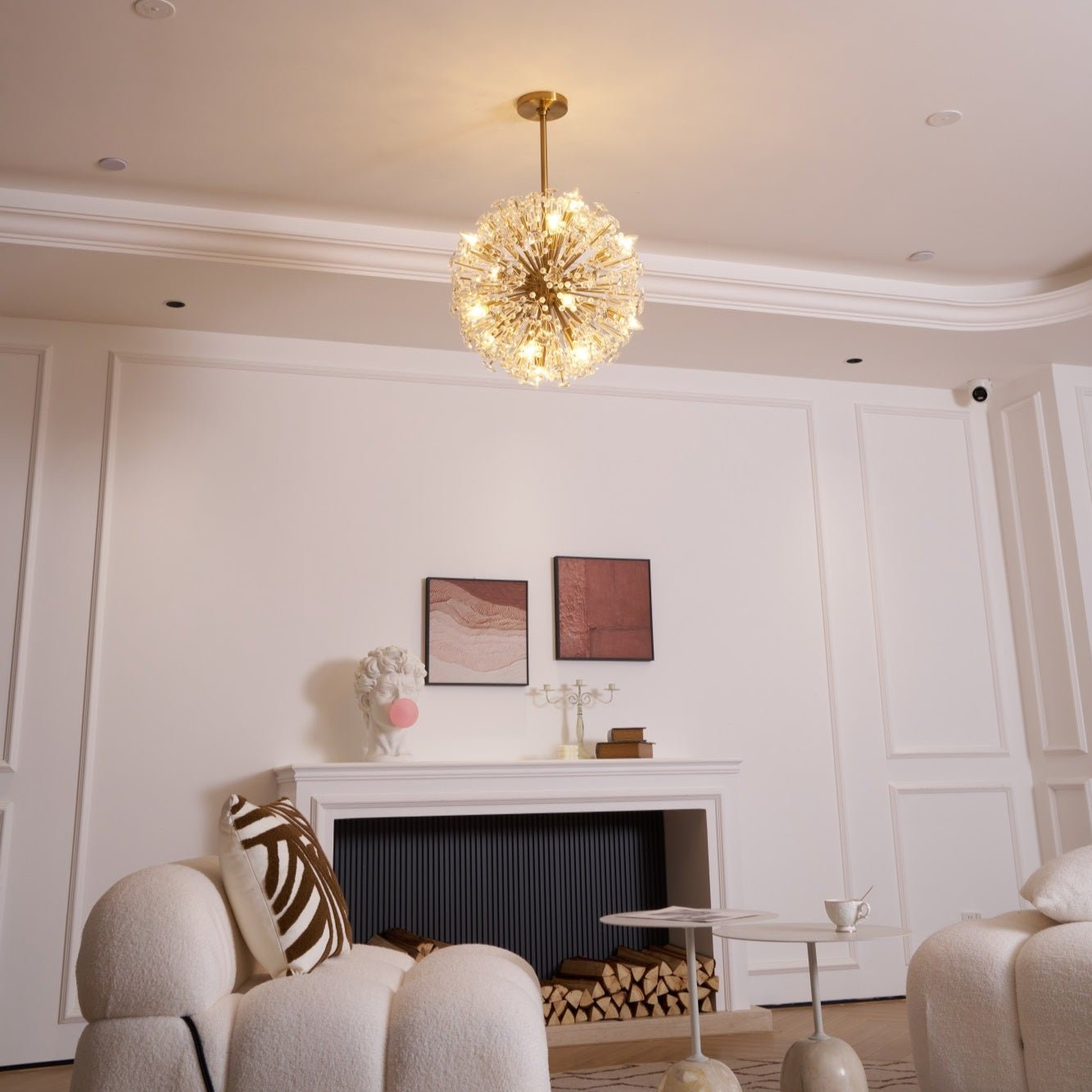 Aurora Chandelier Dickinson Gold Crystal Starburst - Letslighting