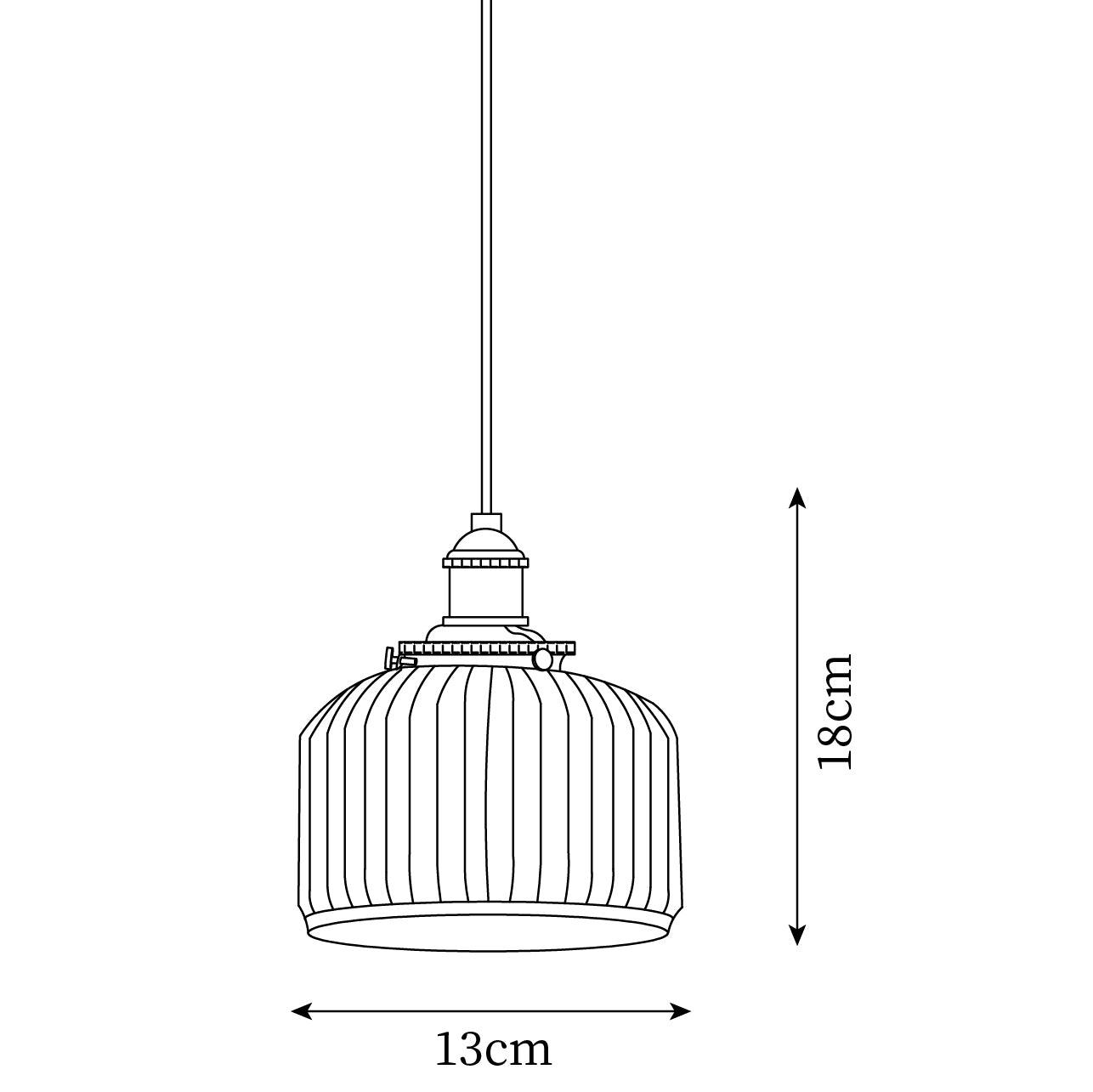 Lustra Suspension avec Abat-jour en Céramique Nervuré et Ferrures Dorées Art - Neutralighting
