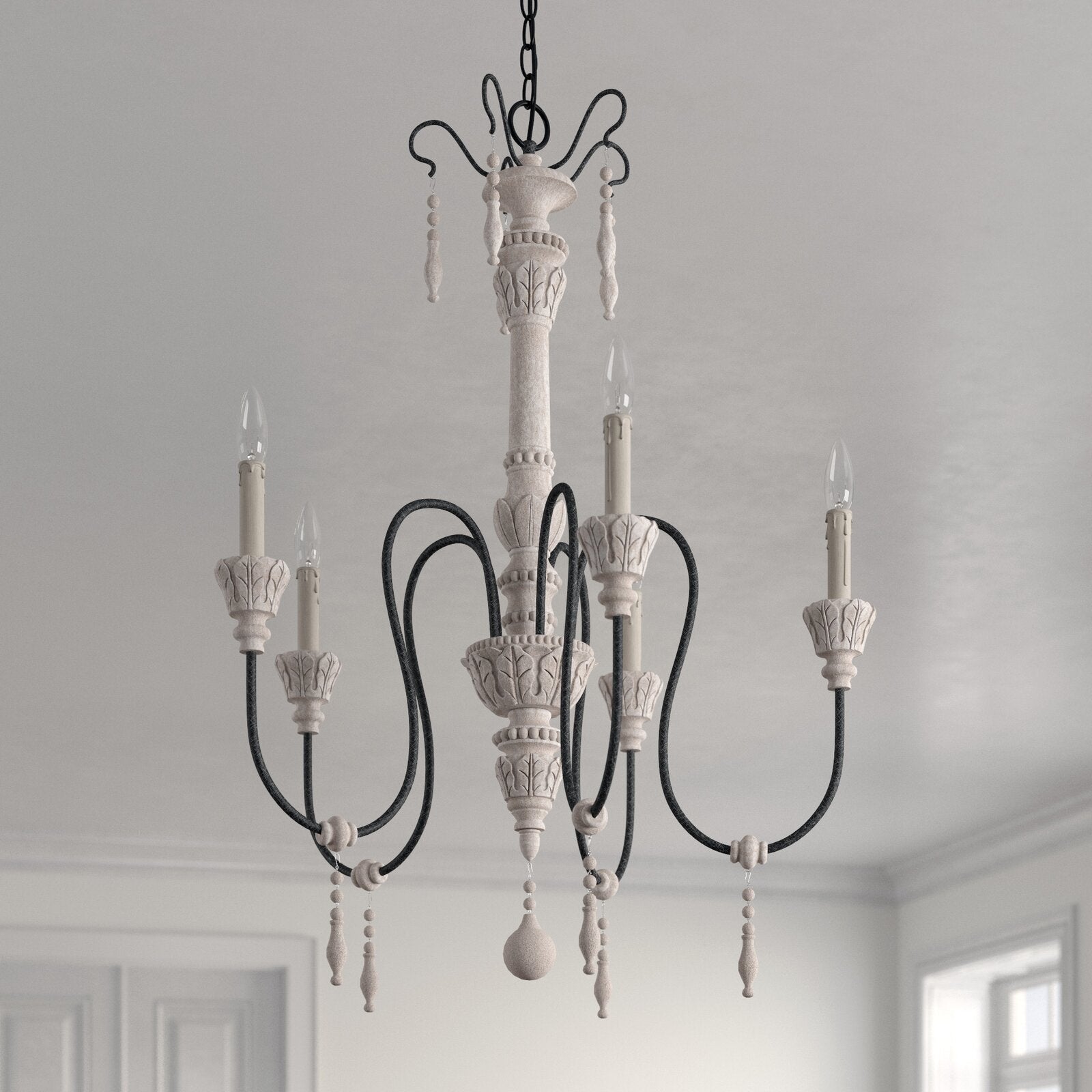 Epoch Lustre Bois Métal Luxe Postmoderne - Neutralighting