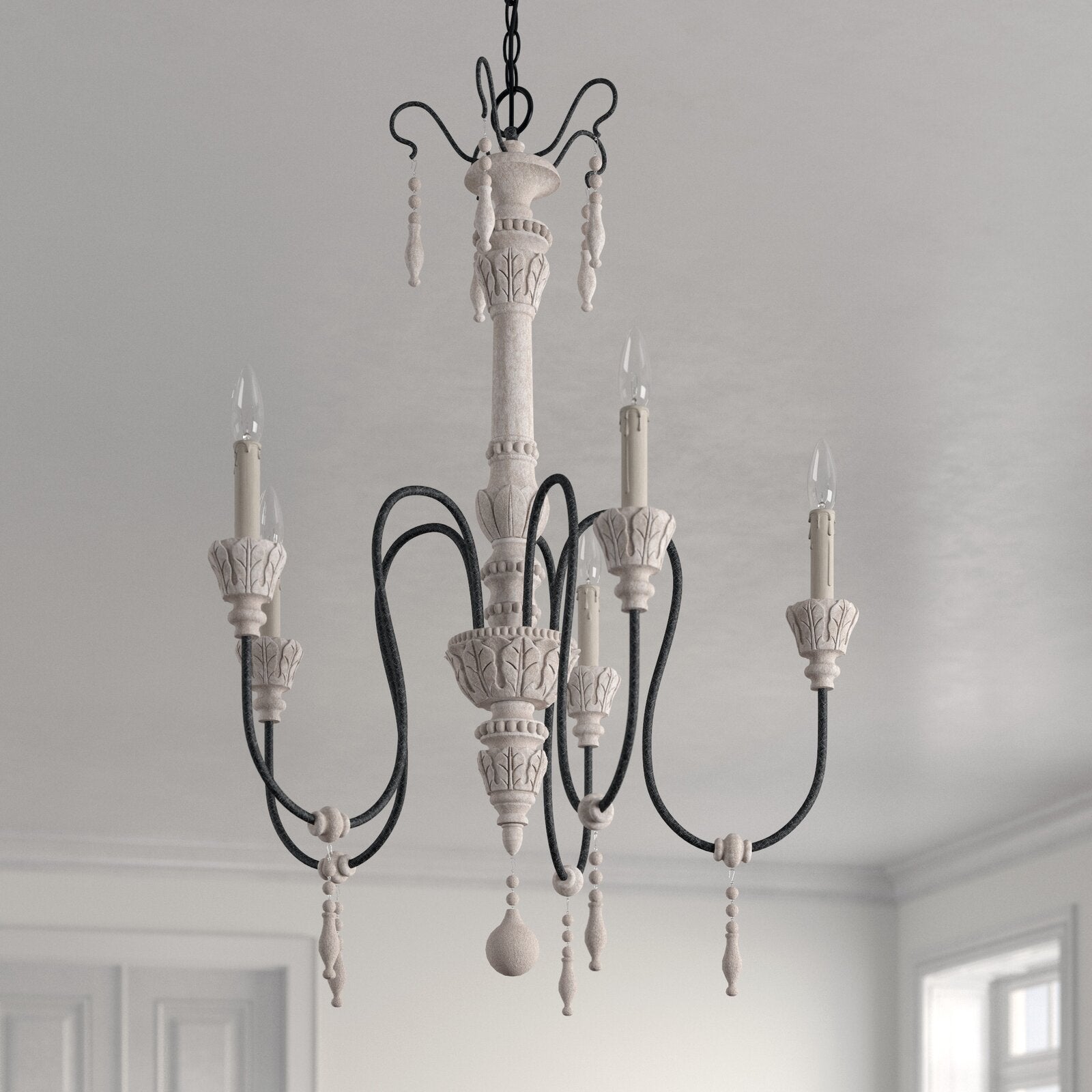 Epoch Lustre Bois Métal Luxe Postmoderne - Neutralighting