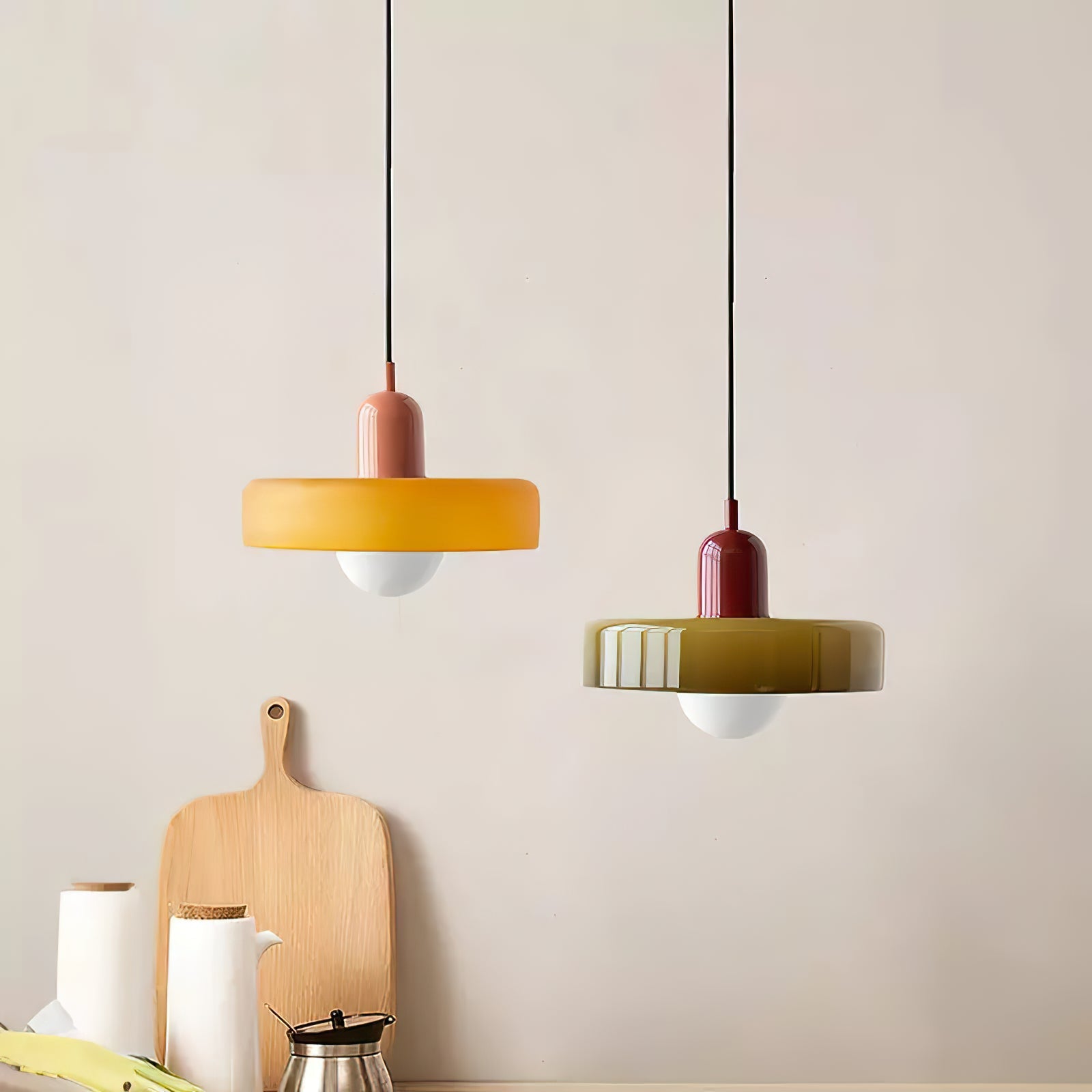 Ideal Suspension Lampe Orb Disc en Verre Minimaliste Moderne - Neutralighting