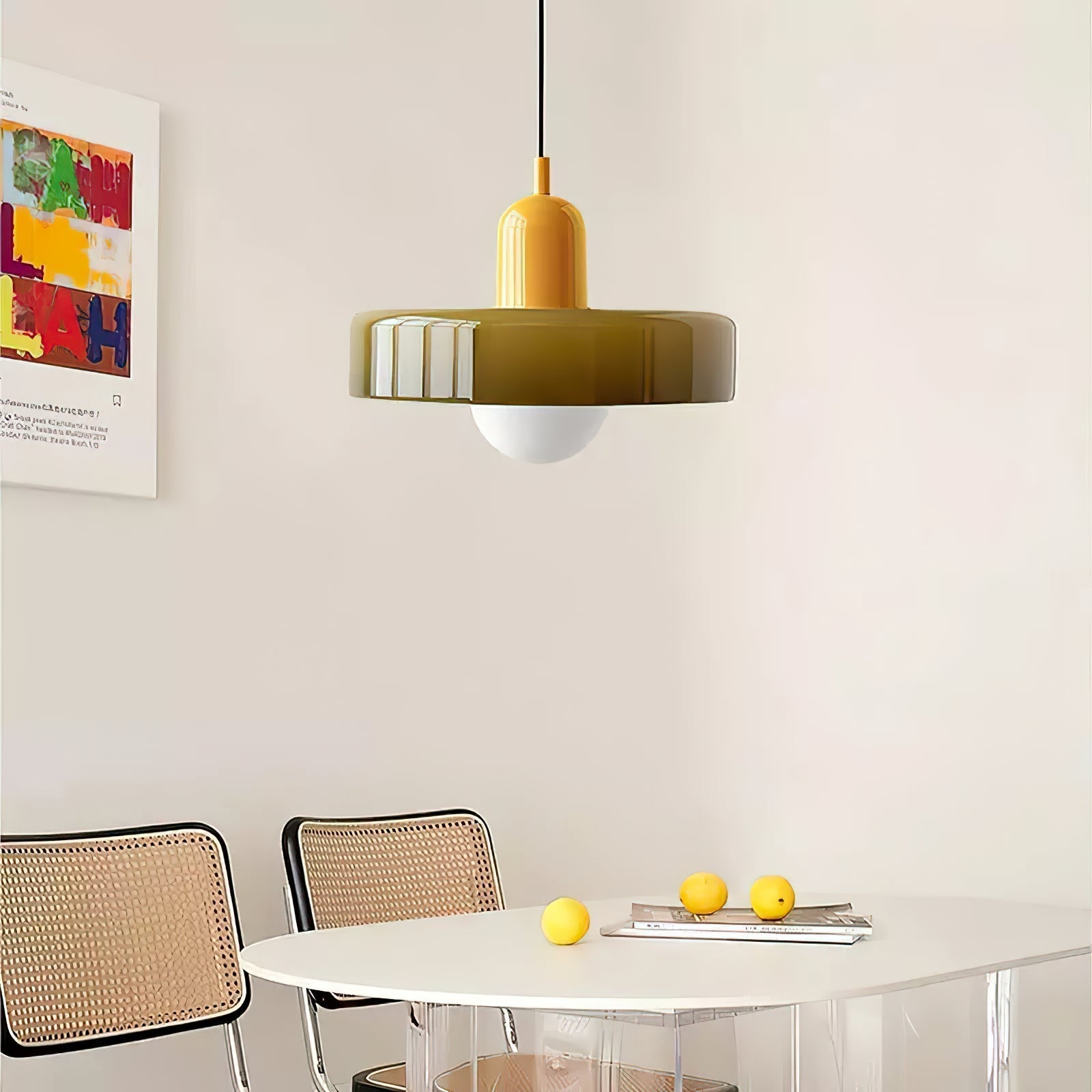 Ideal Suspension Lampe Orb Disc en Verre Minimaliste Moderne - Neutralighting
