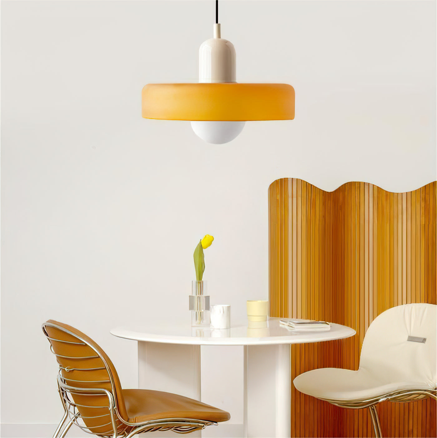 Ideal Suspension Lampe Orb Disc en Verre Minimaliste Moderne - Neutralighting