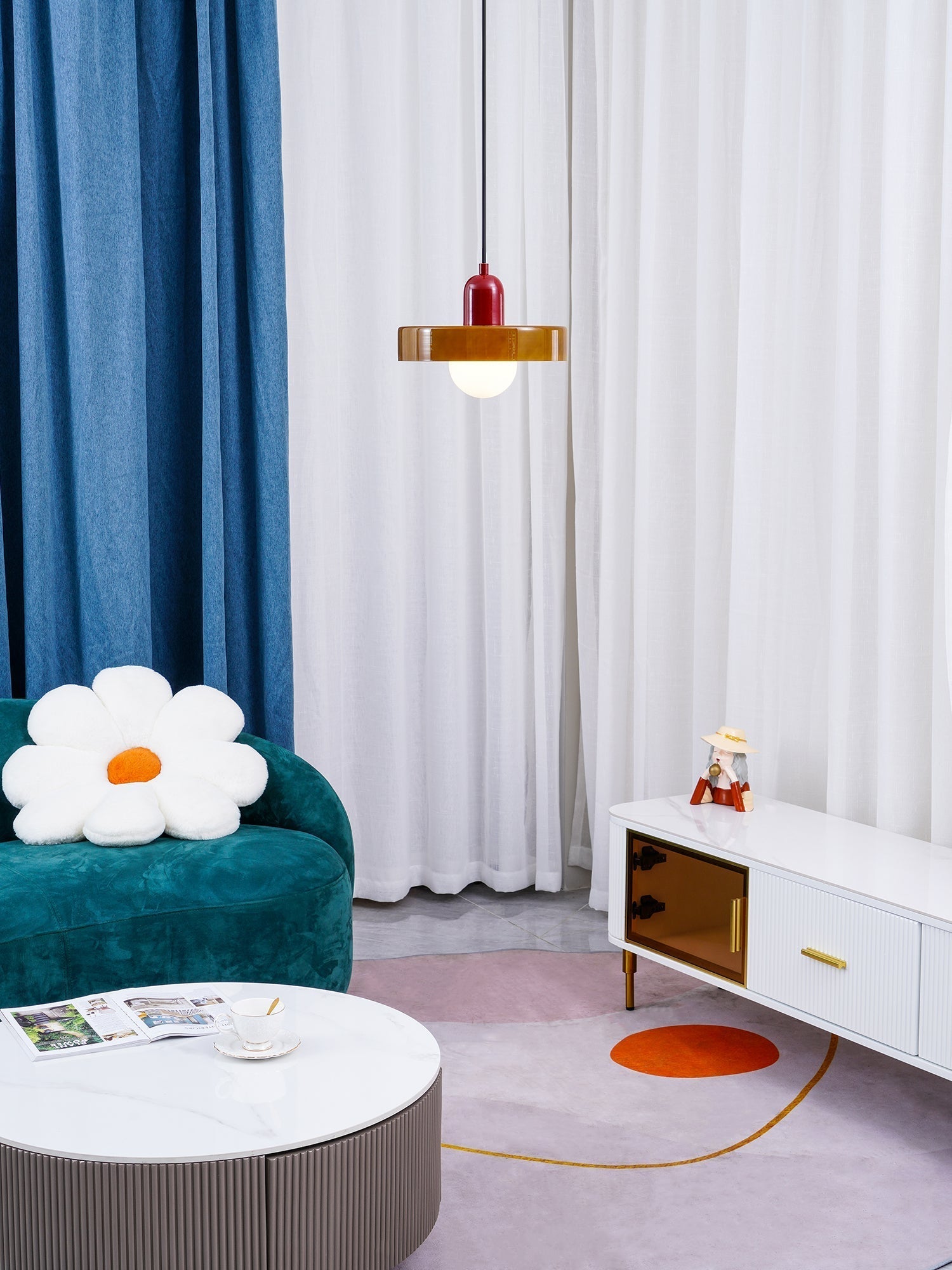 Ideal Suspension Lampe Orb Disc en Verre Minimaliste Moderne - Neutralighting