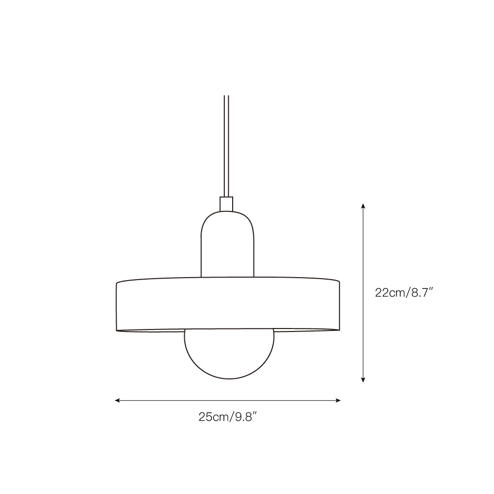 Ideal Suspension Lampe Orb Disc en Verre Minimaliste Moderne - Neutralighting