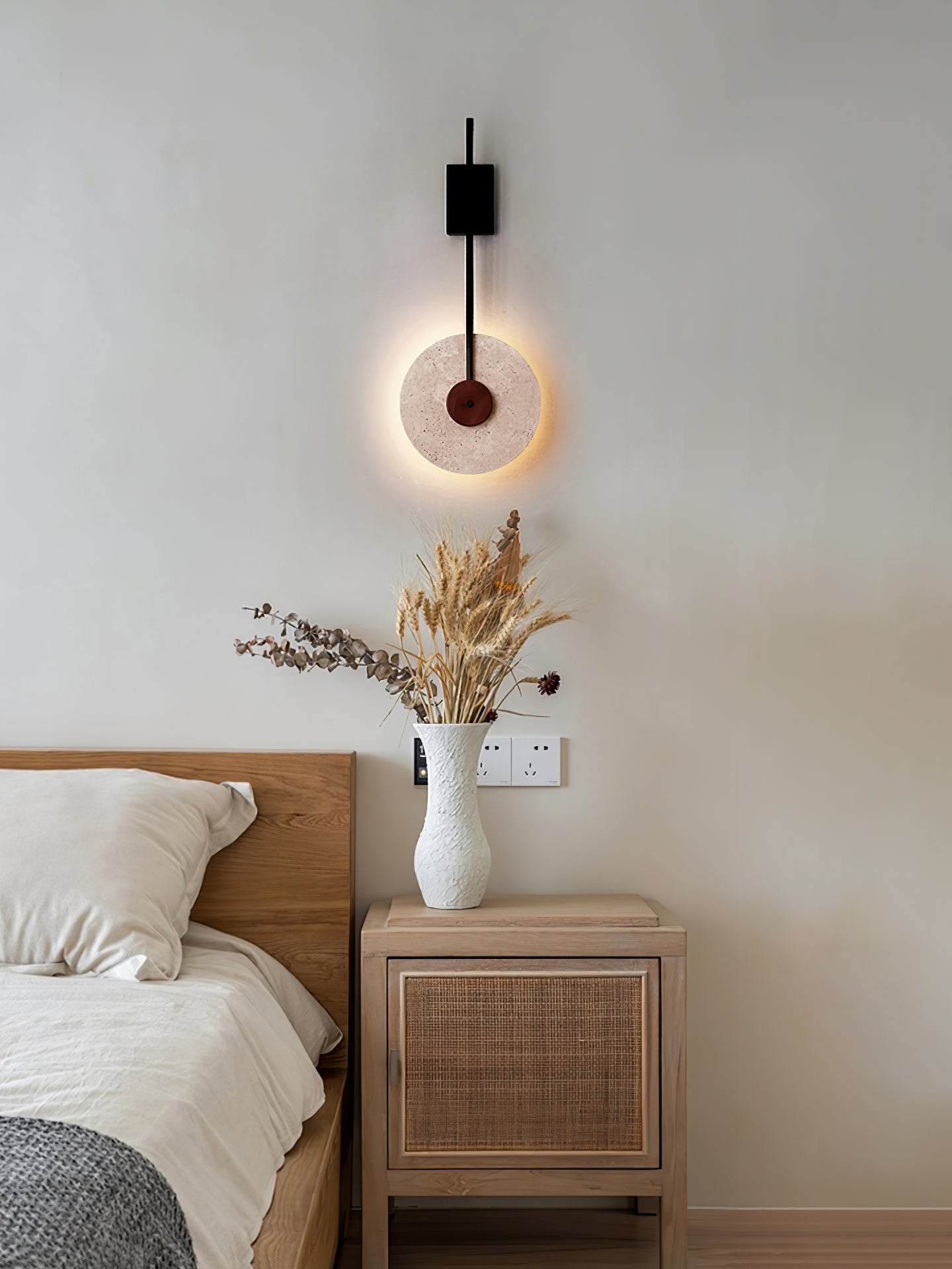 Elysia Applique Murale Moderne en Travertin - Neutralighting