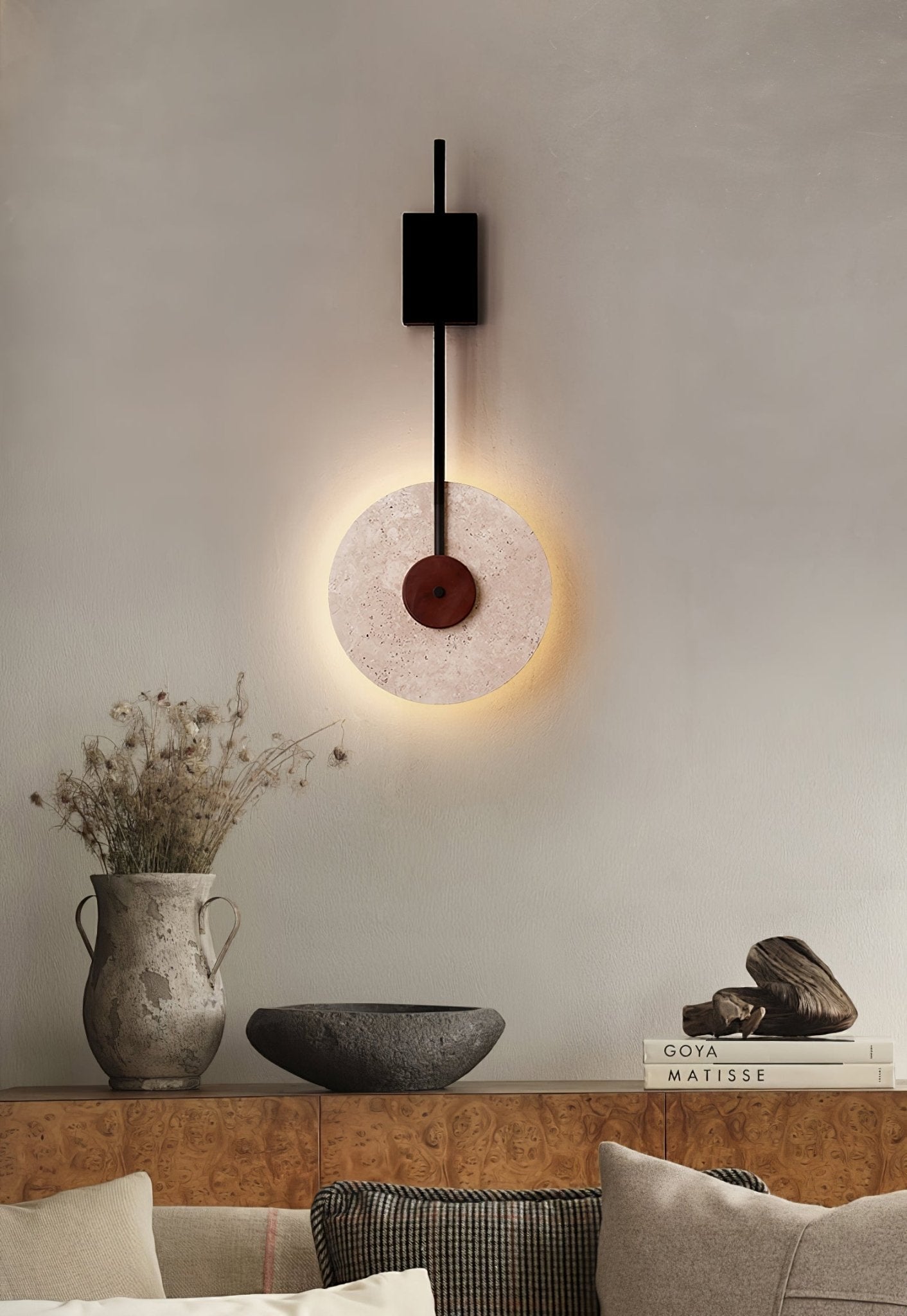 Elysia Applique Murale Moderne en Travertin - Neutralighting