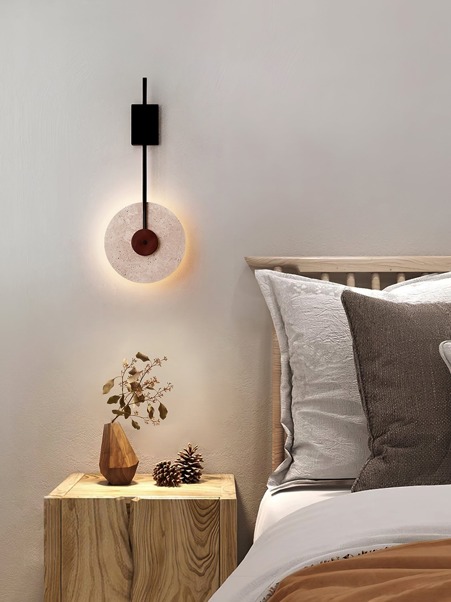 Elysia Applique Murale Moderne en Travertin - Neutralighting