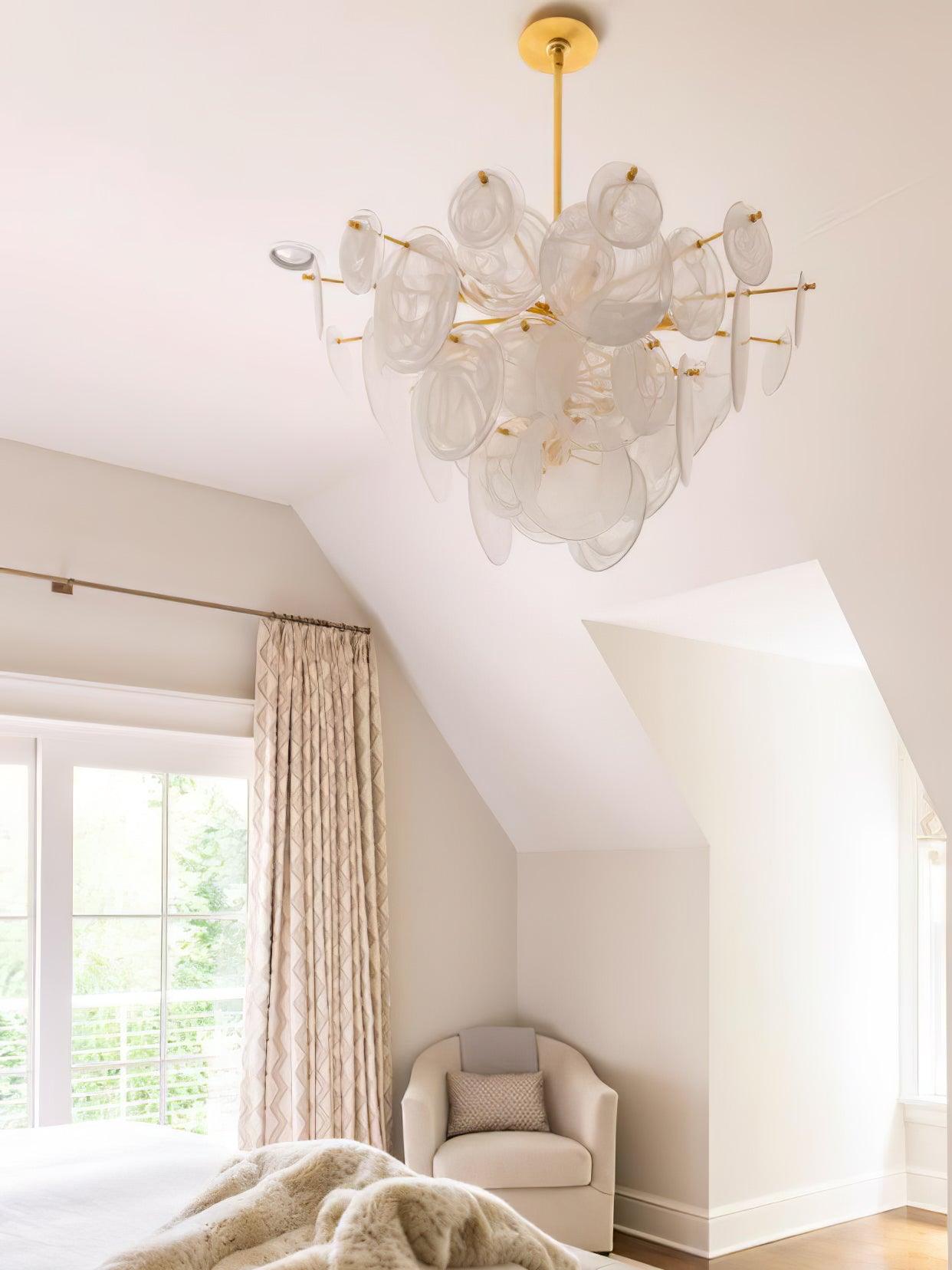 Olvynis Lustre en Cristal et Laiton avec Disques Luxueux - Neutralighting