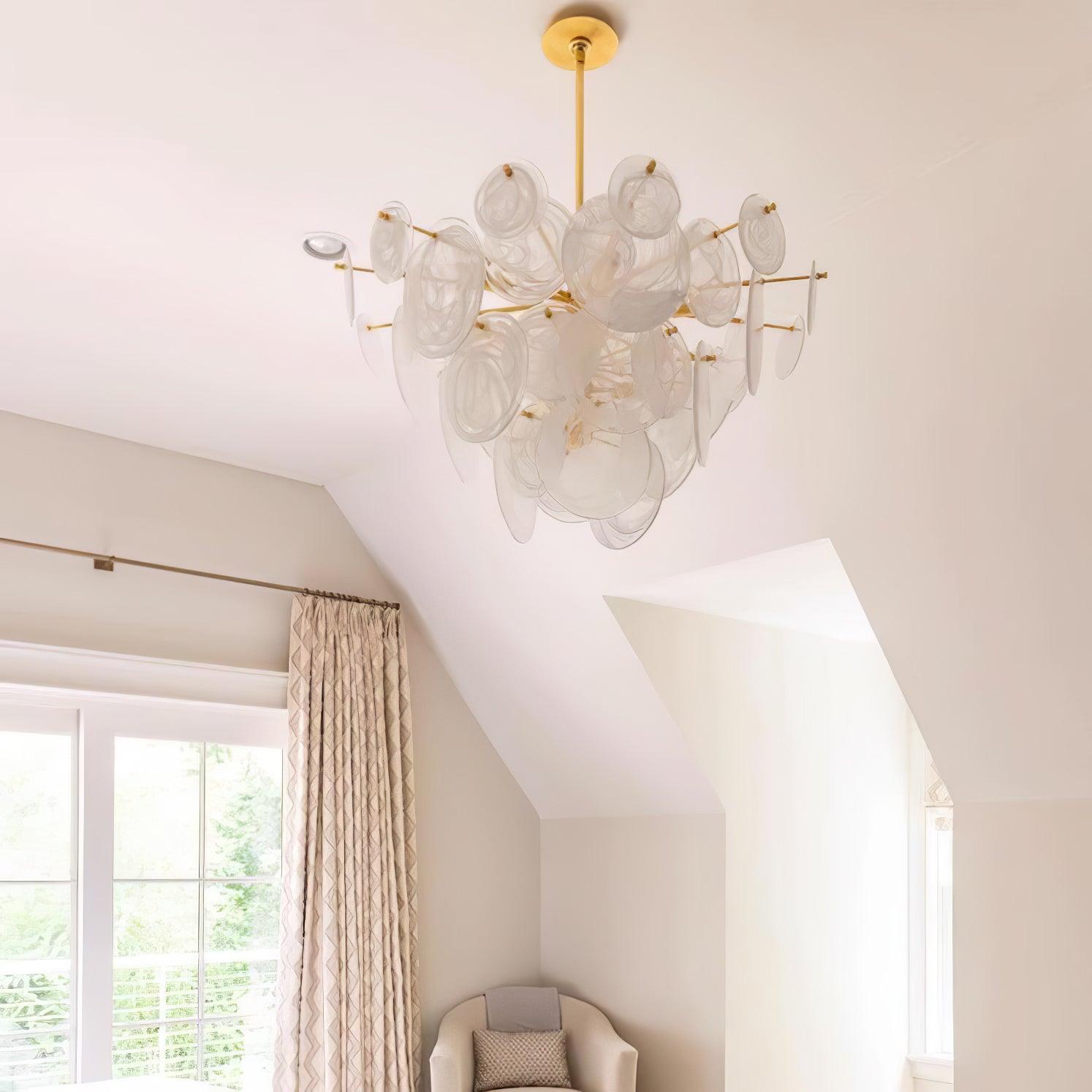 Olvynis Lustre en Cristal et Laiton avec Disques Luxueux - Neutralighting
