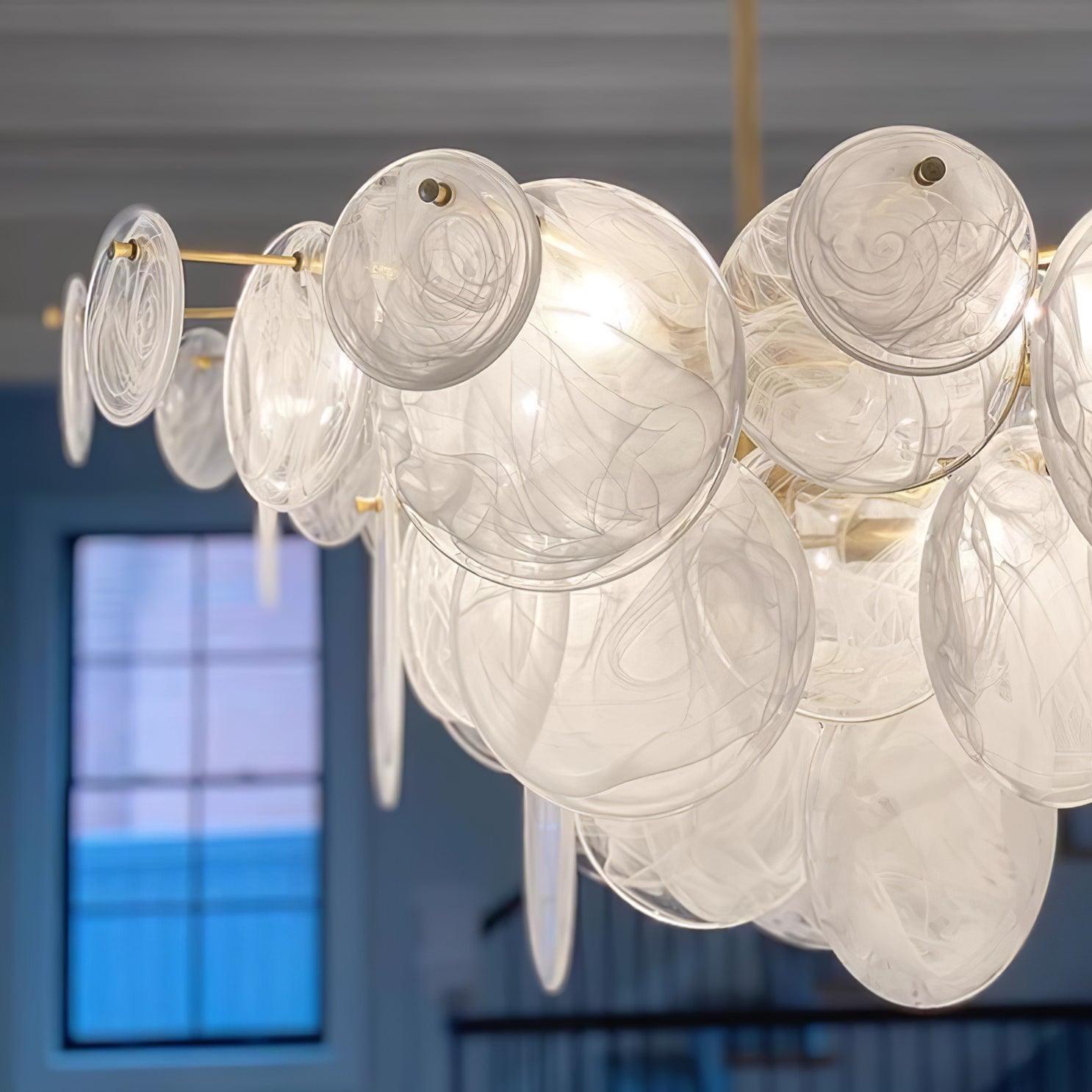 Olvynis Lustre en Cristal et Laiton avec Disques Luxueux - Neutralighting