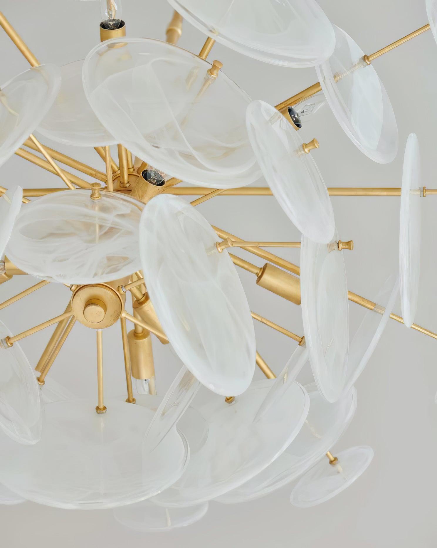 Olvynis Lustre en Cristal et Laiton avec Disques Luxueux - Neutralighting