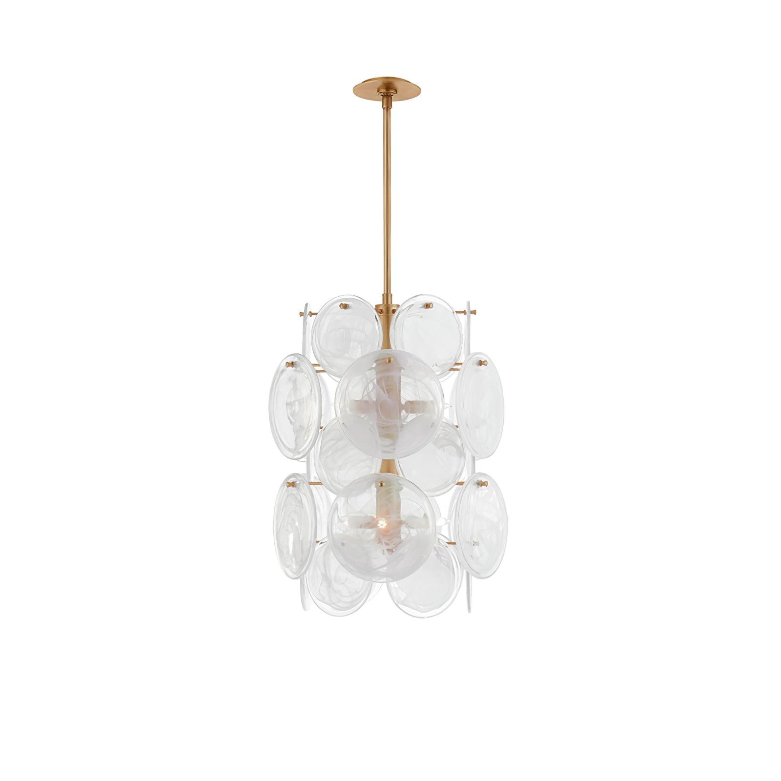 Olvynis Lustre en Cristal et Laiton avec Disques Luxueux - Neutralighting