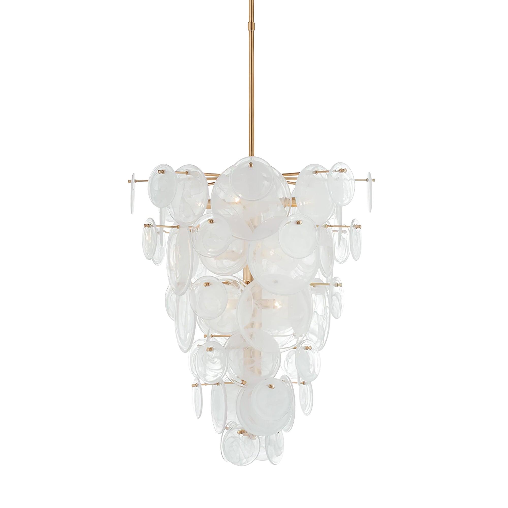 Olvynis Lustre en Cristal et Laiton avec Disques Luxueux - Neutralighting