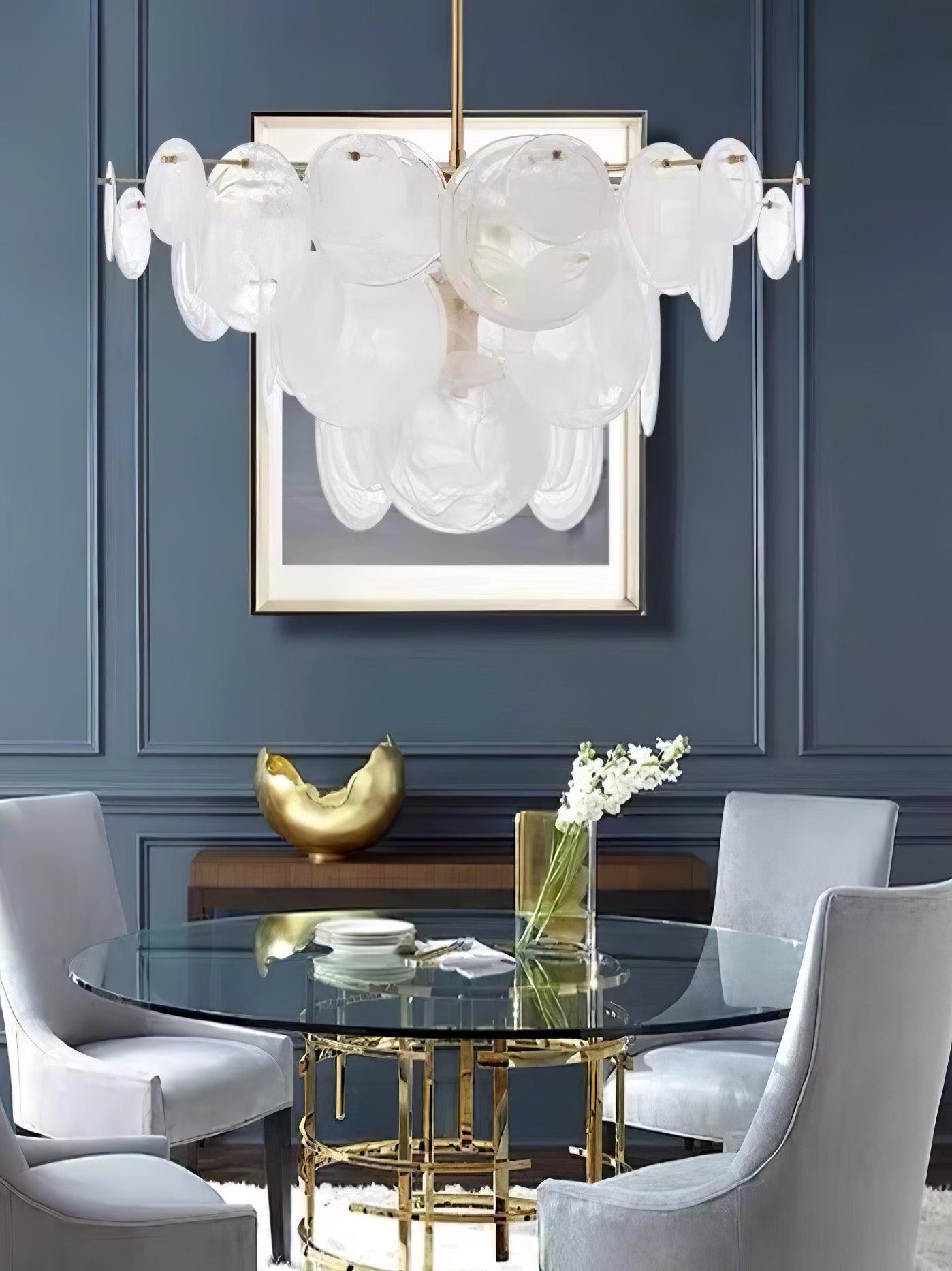 Olvynis Lustre en Cristal et Laiton avec Disques Luxueux - Neutralighting