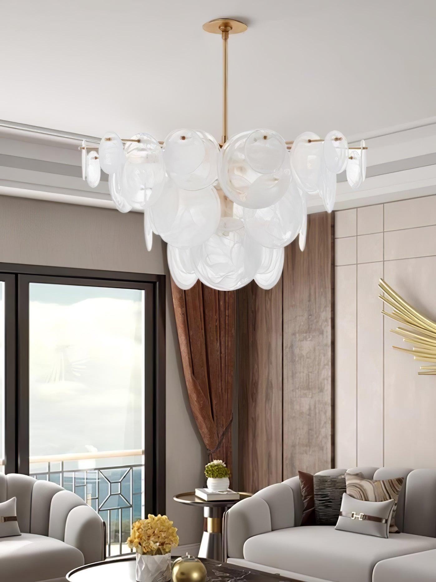 Olvynis Lustre en Cristal et Laiton avec Disques Luxueux - Neutralighting