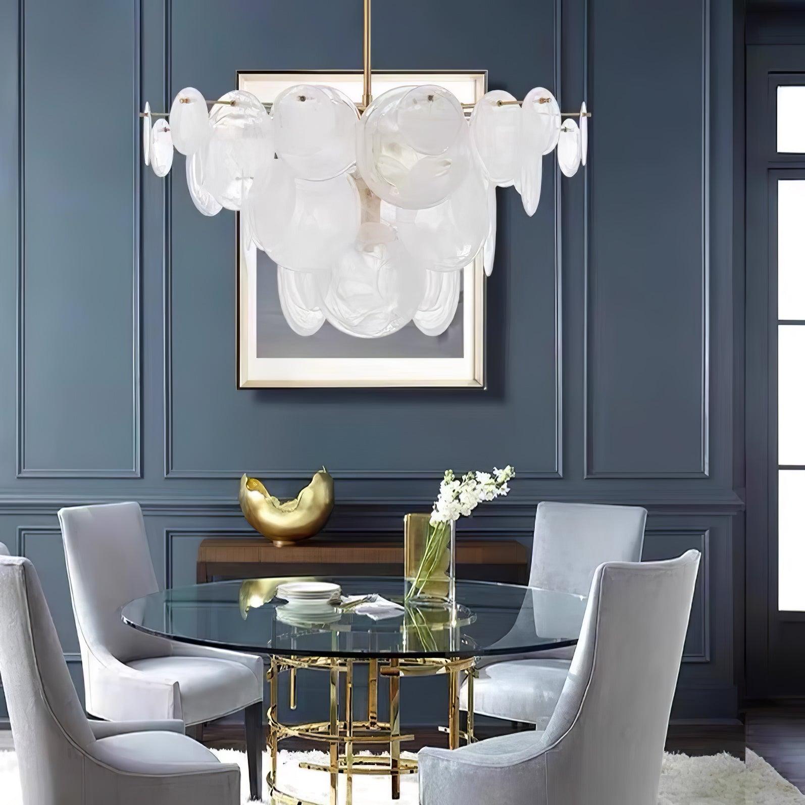 Olvynis Lustre en Cristal et Laiton avec Disques Luxueux - Neutralighting