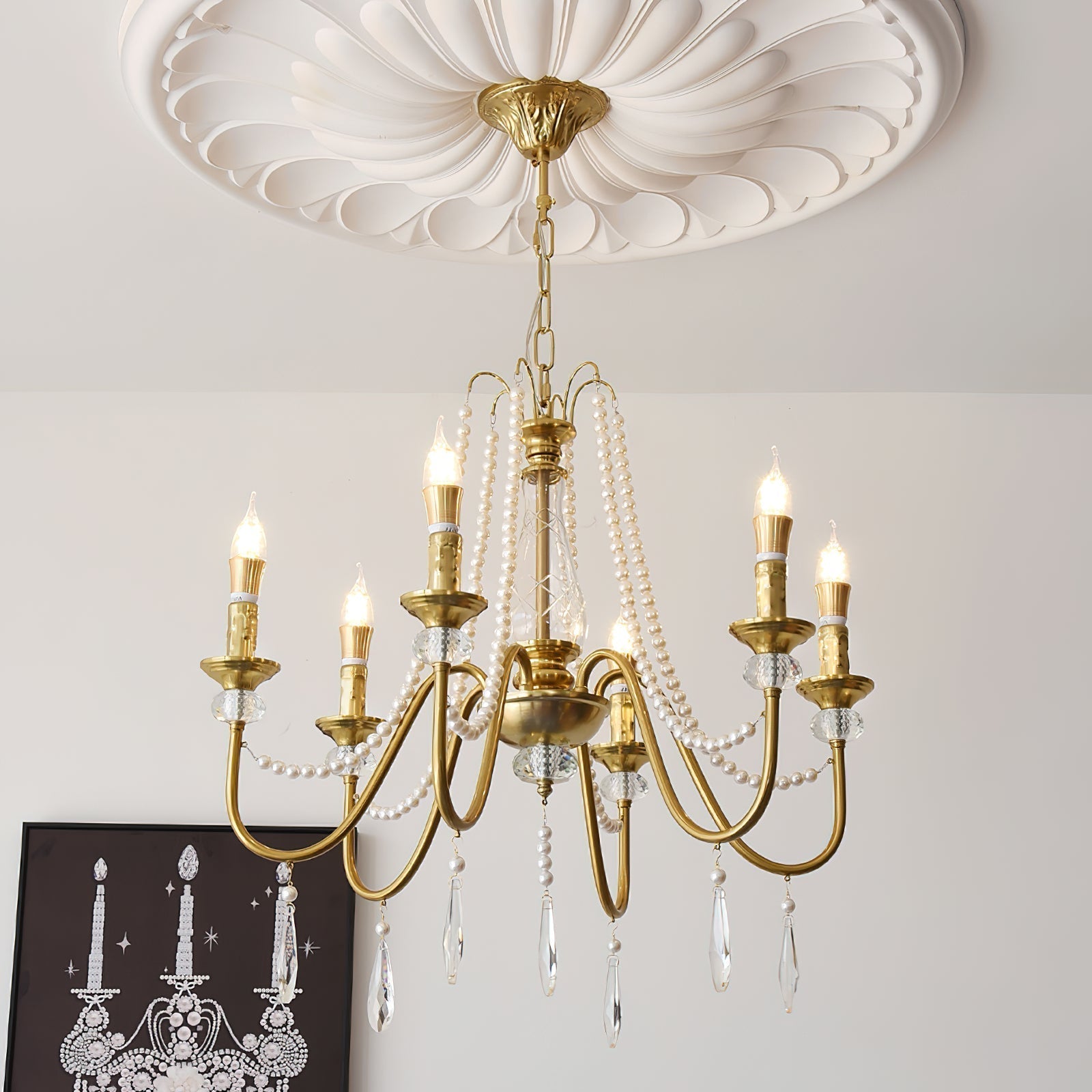Mote Lustre Laiton Cristal Luxe Postmoderne - Neutralighting