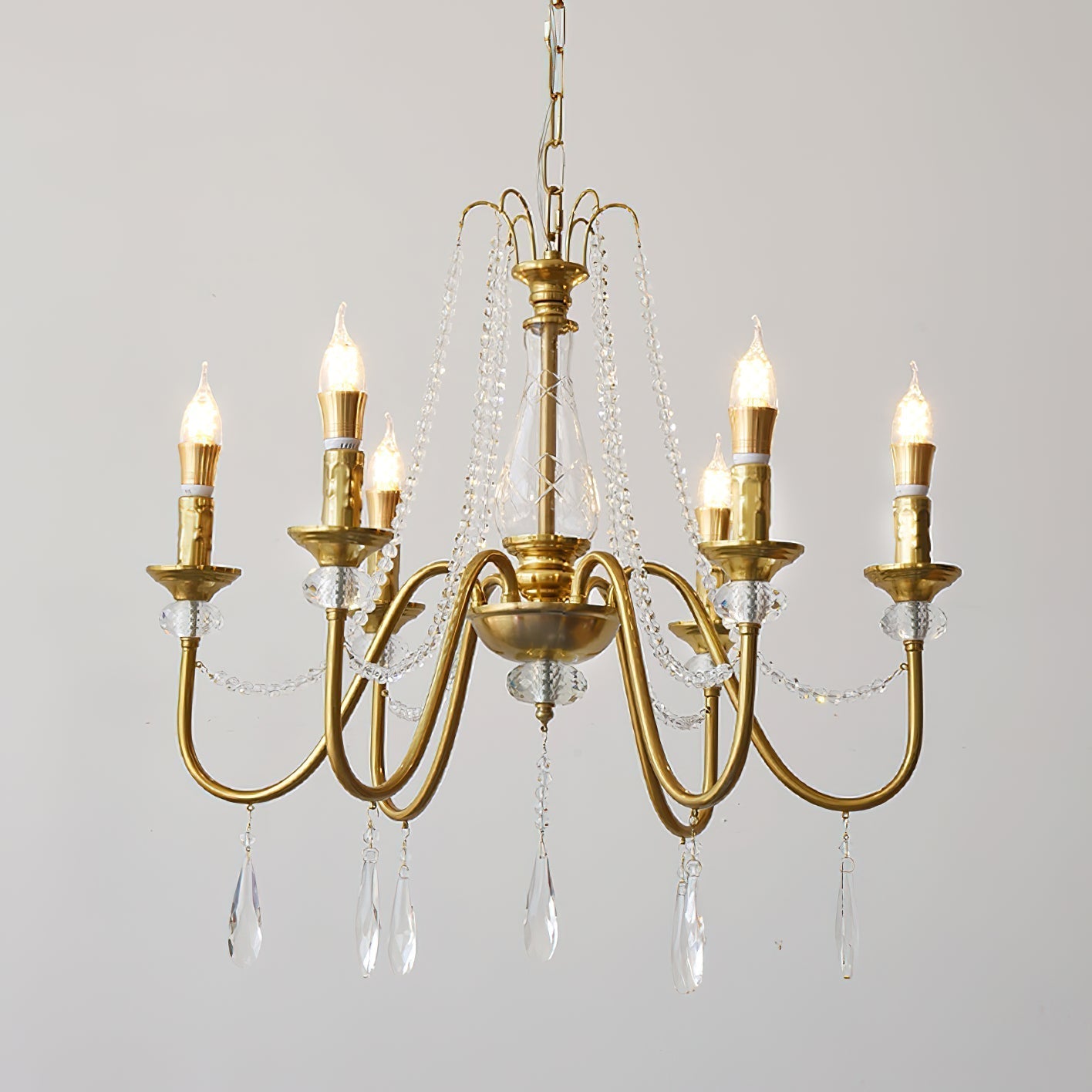 Mote Lustre Laiton Cristal Luxe Postmoderne - Neutralighting