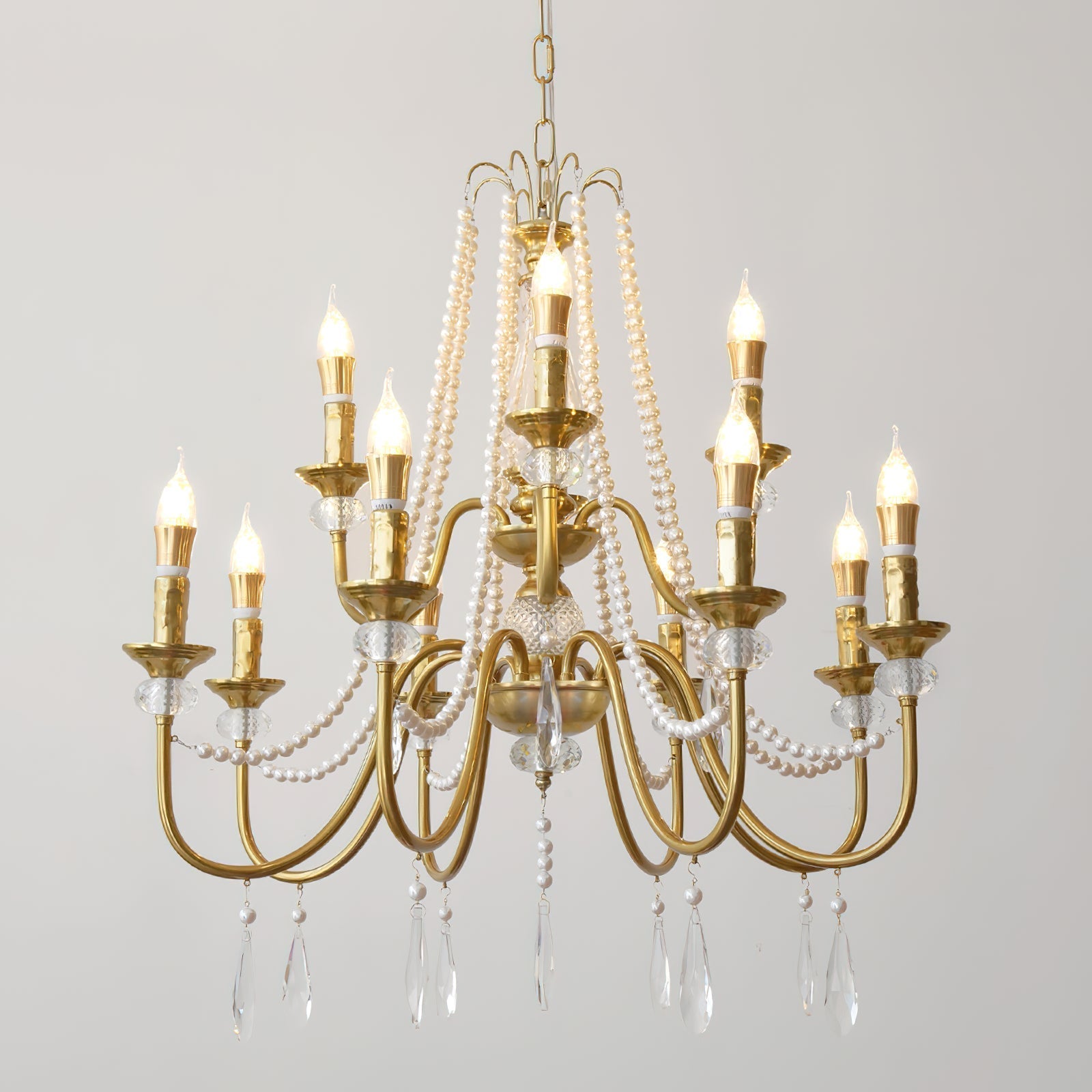 Mote Lustre Laiton Cristal Luxe Postmoderne - Neutralighting