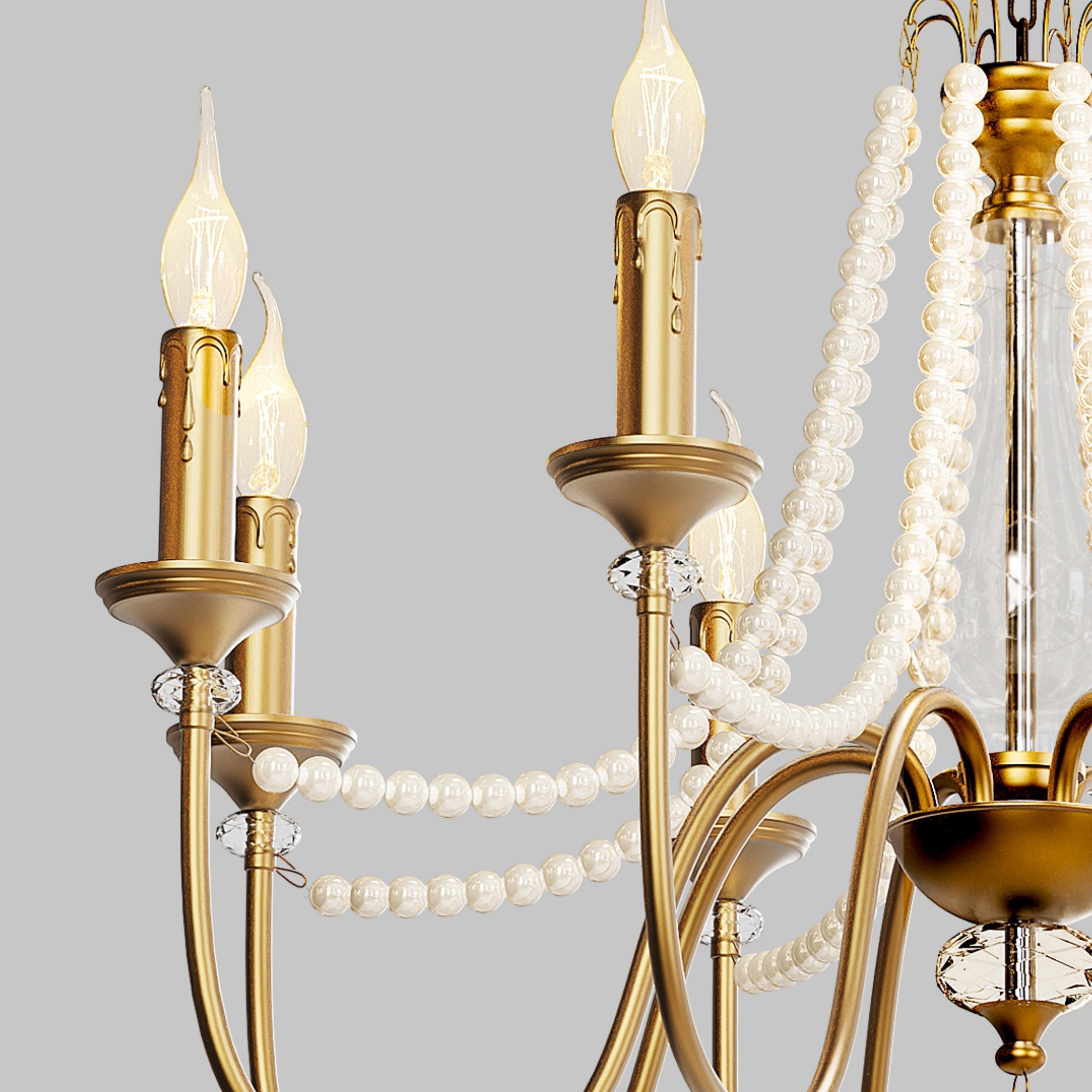 Mote Lustre Laiton Cristal Luxe Postmoderne - Neutralighting