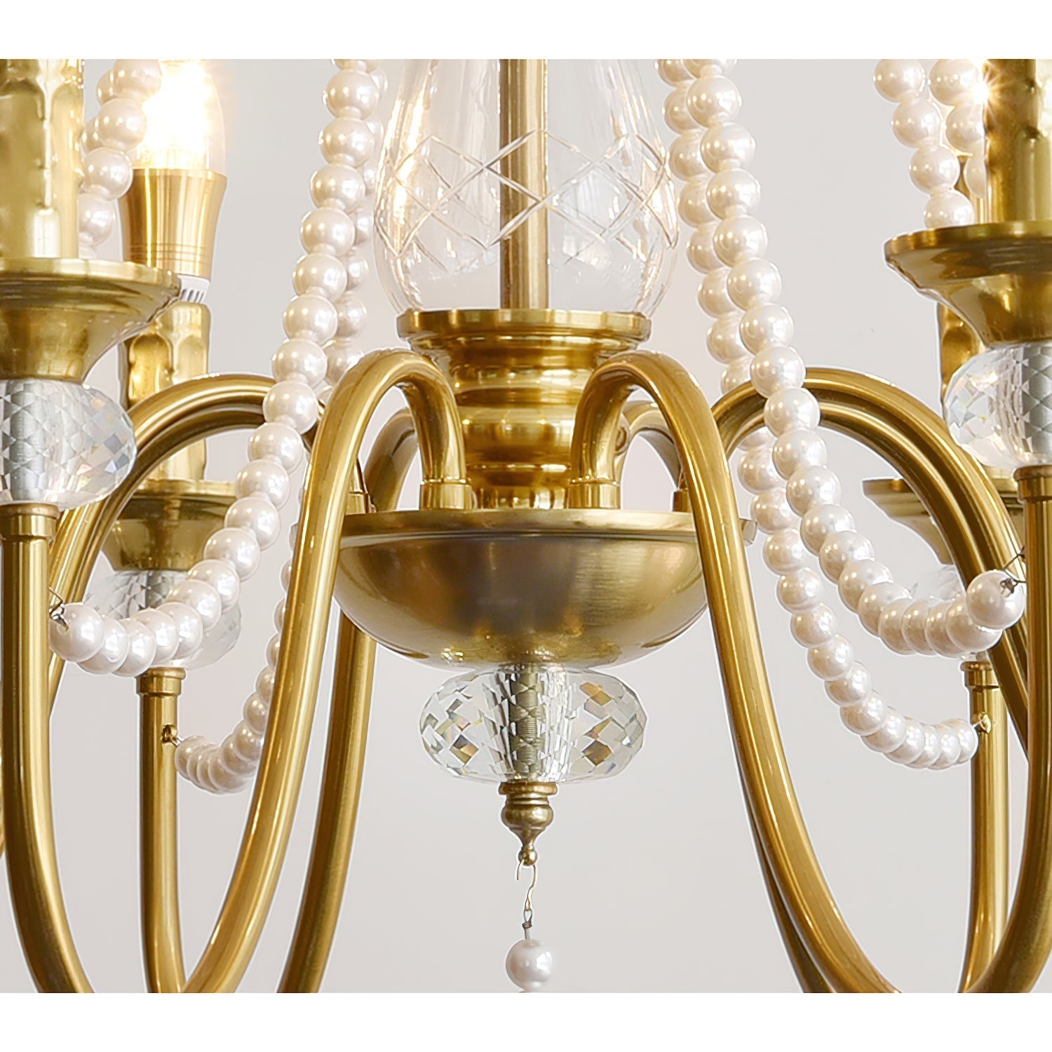 Mote Lustre Laiton Cristal Luxe Postmoderne - Neutralighting