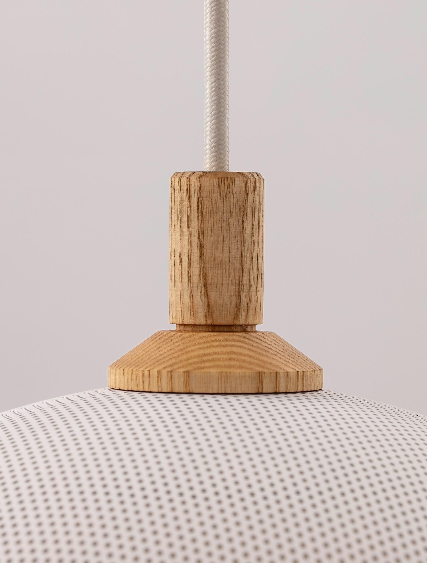 Pith Suspension Métal Bois Perforé Dôme Minimaliste Moderne - Neutralighting