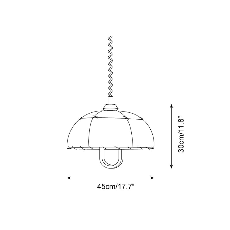 Domea Suspension Abat-jour Parapluie en Tissu - Neutralighting