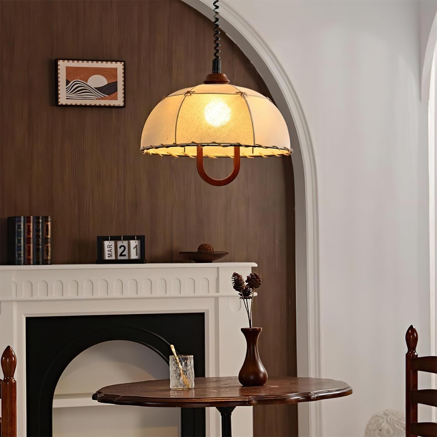 Domea Suspension Abat-jour Parapluie en Tissu - Neutralighting