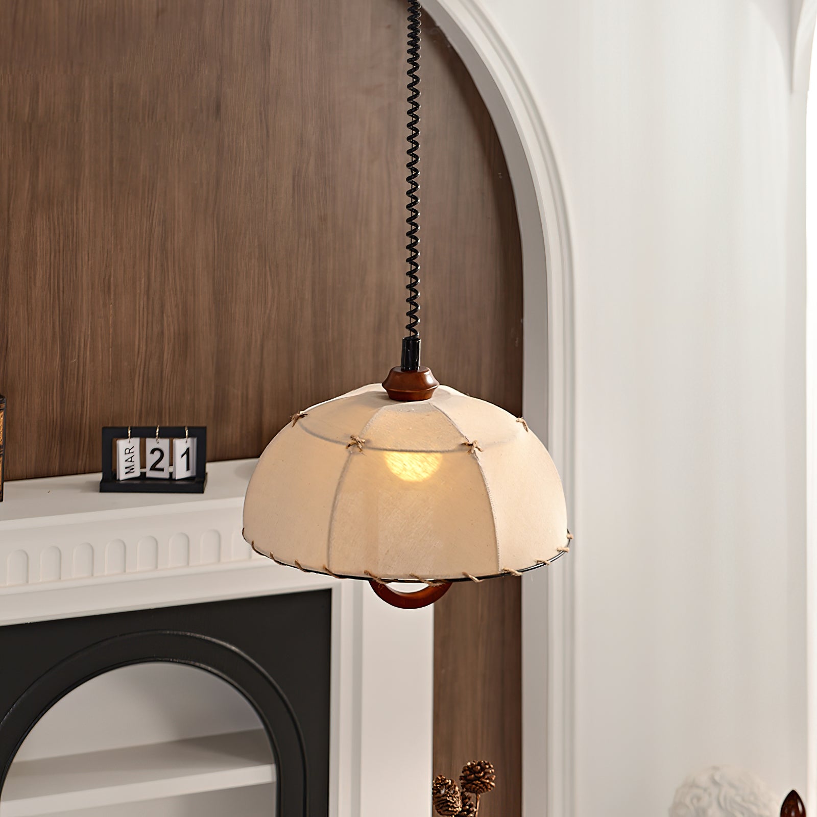 Domea Suspension Abat-jour Parapluie en Tissu - Neutralighting