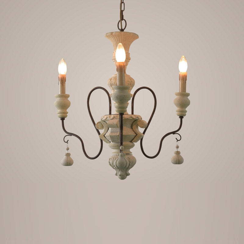 Quartz Chandelier Bois Métal Luxe Campagne Salon - Neutralighting