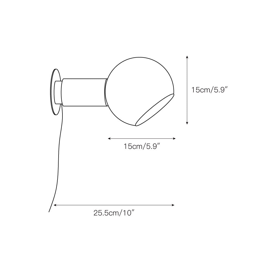 Sole Applique Murale Laiton Verre Sphère Moderne Salon - Neutralighting