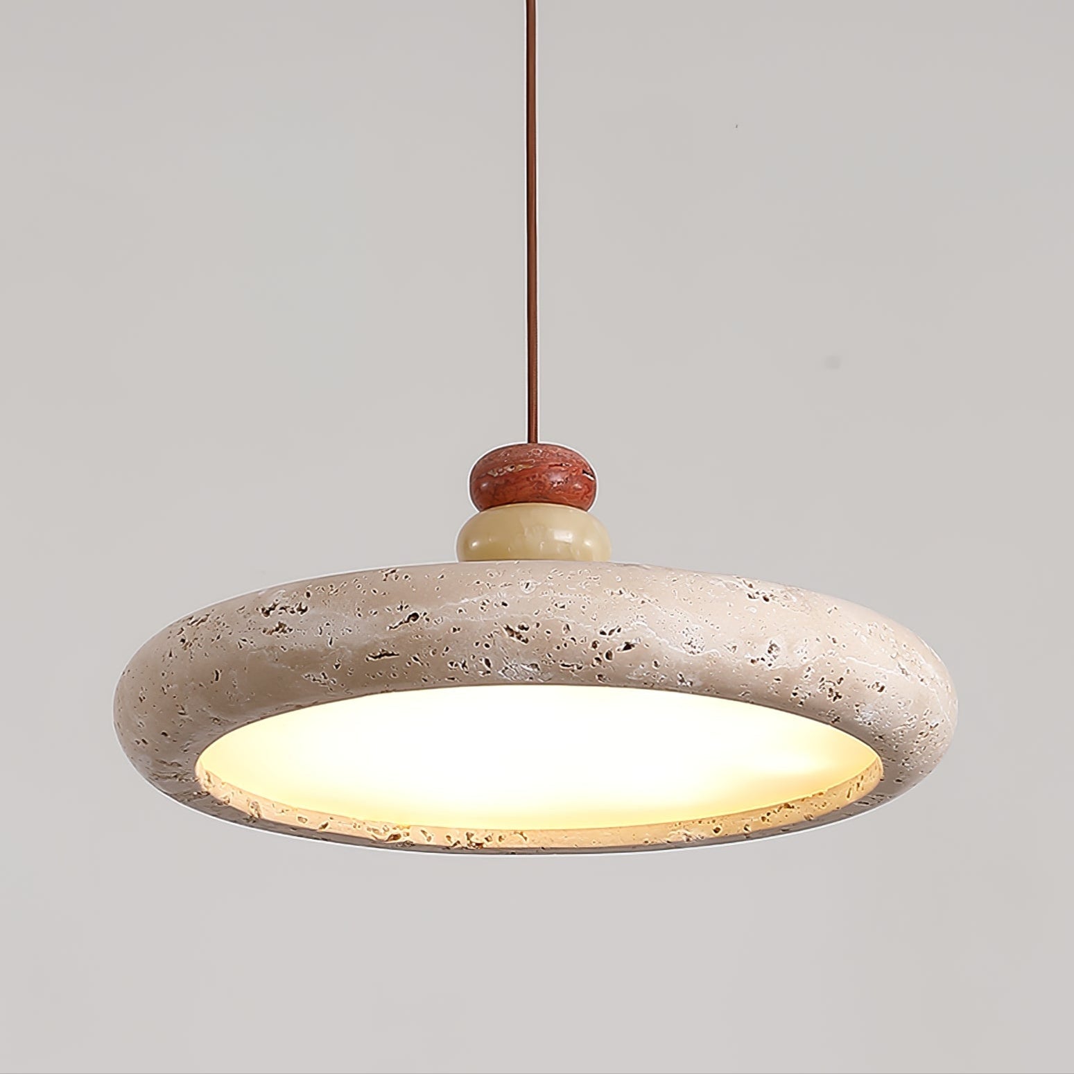 Cuvarora Disque Travertin Pendentif Lumière - Neutralighting