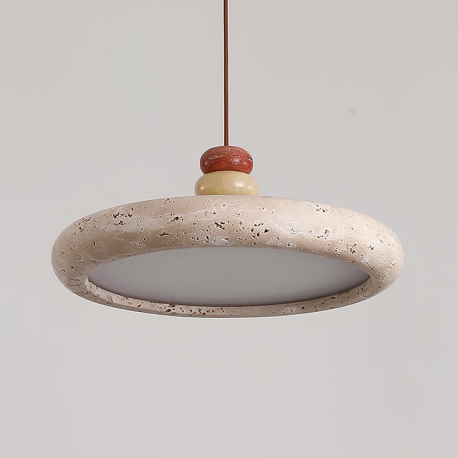 Cuvarora Disque Travertin Pendentif Lumière - Neutralighting