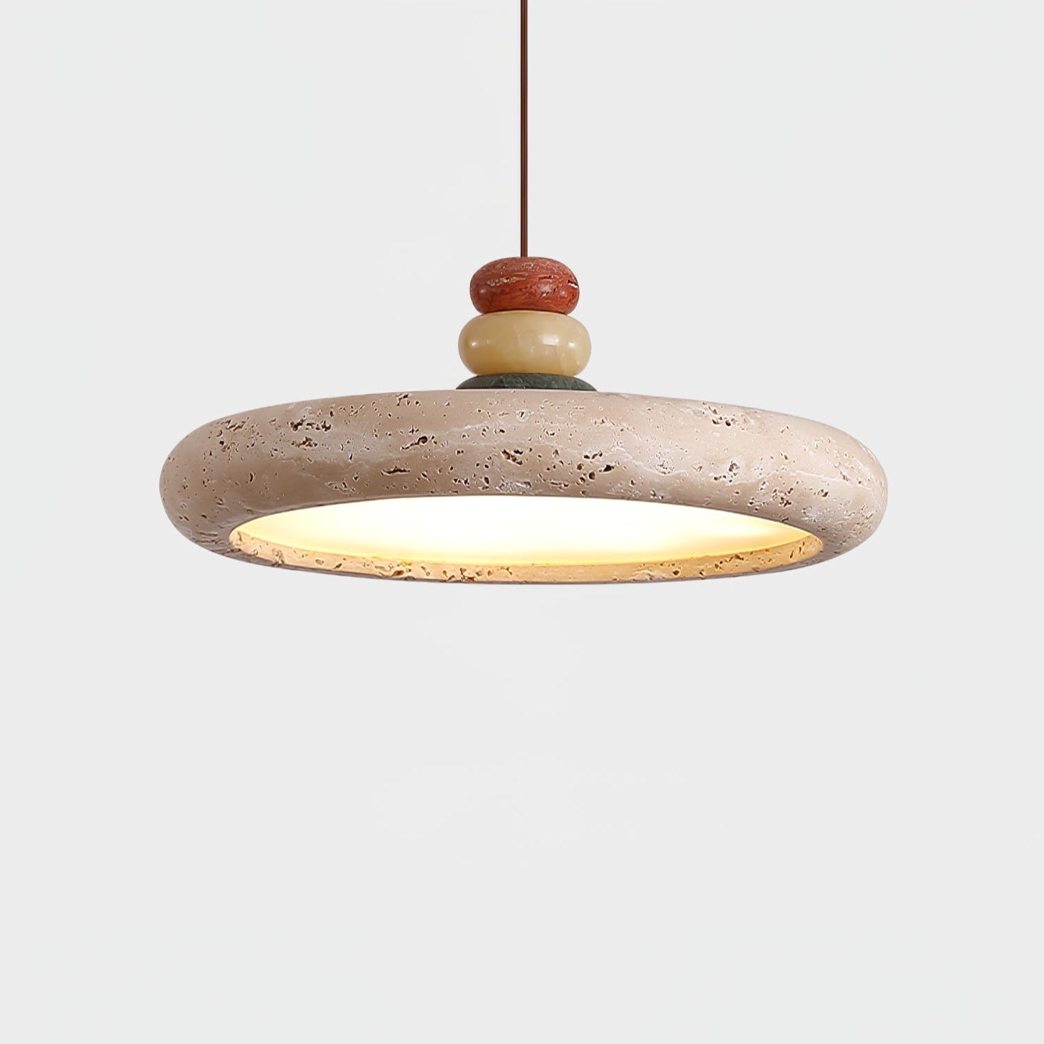 Cuvarora Disque Travertin Pendentif Lumière - Neutralighting