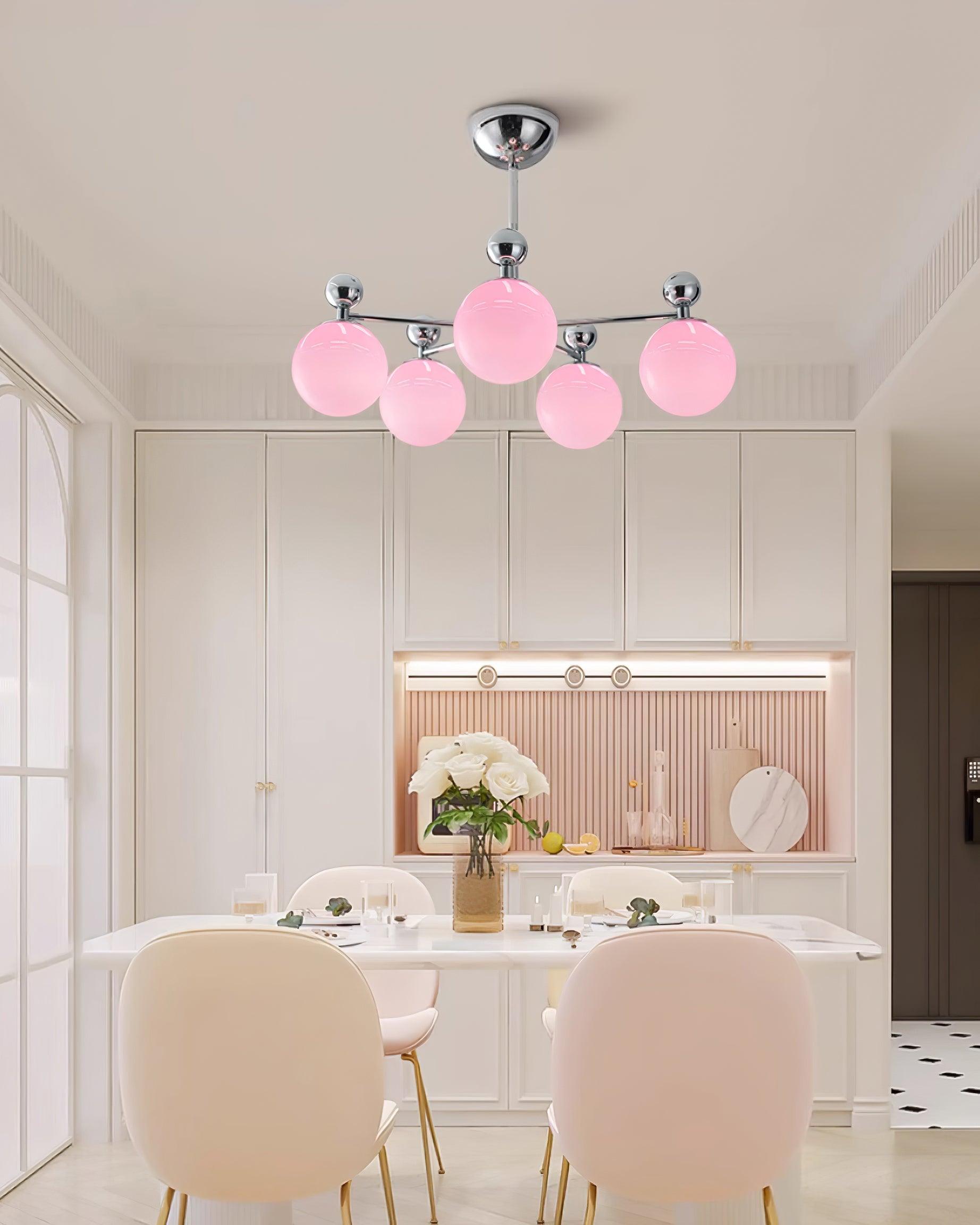 Dori Lustre Disposition de Globes en Verre Rose - Neutralighting