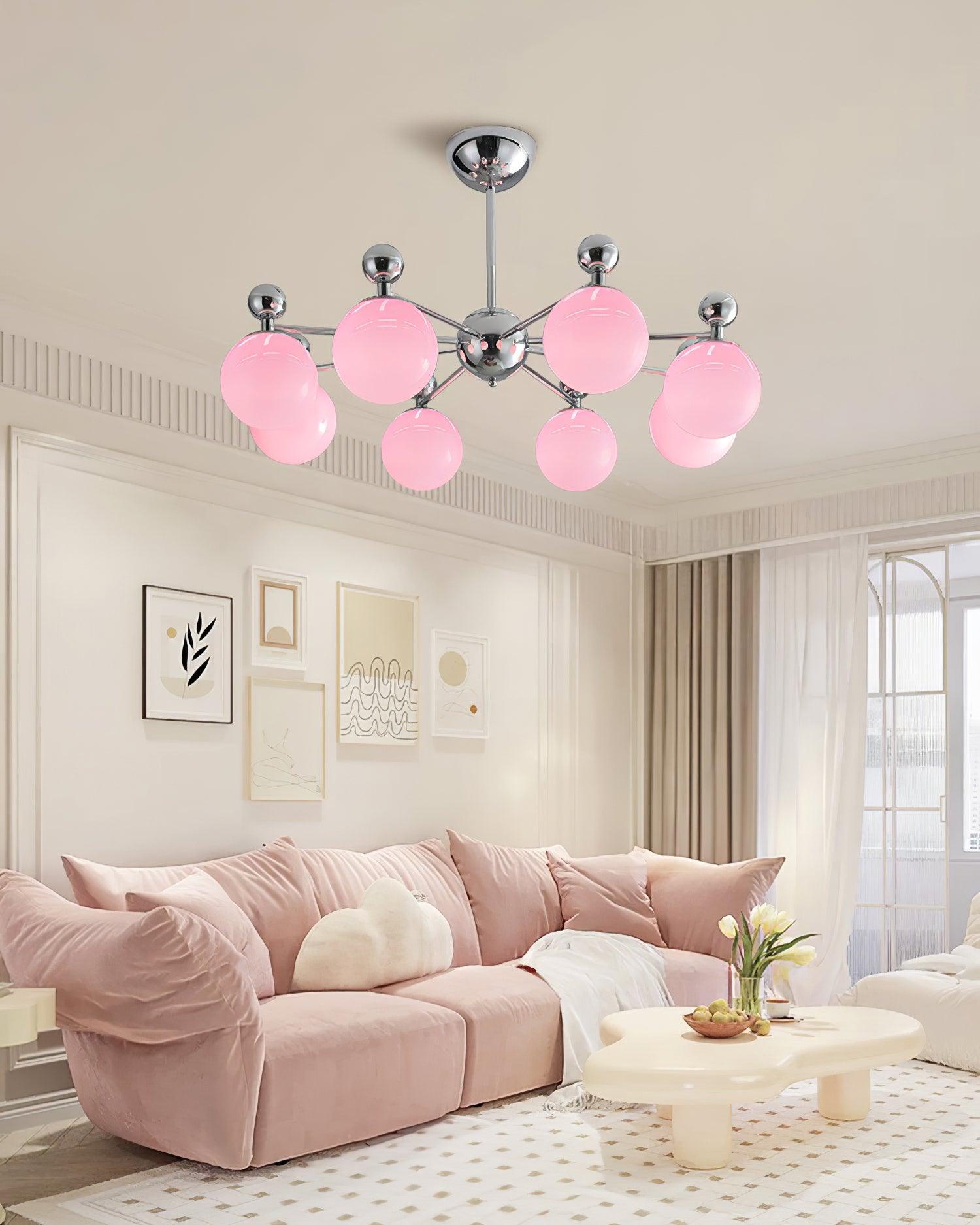 Dori Lustre Disposition de Globes en Verre Rose - Neutralighting