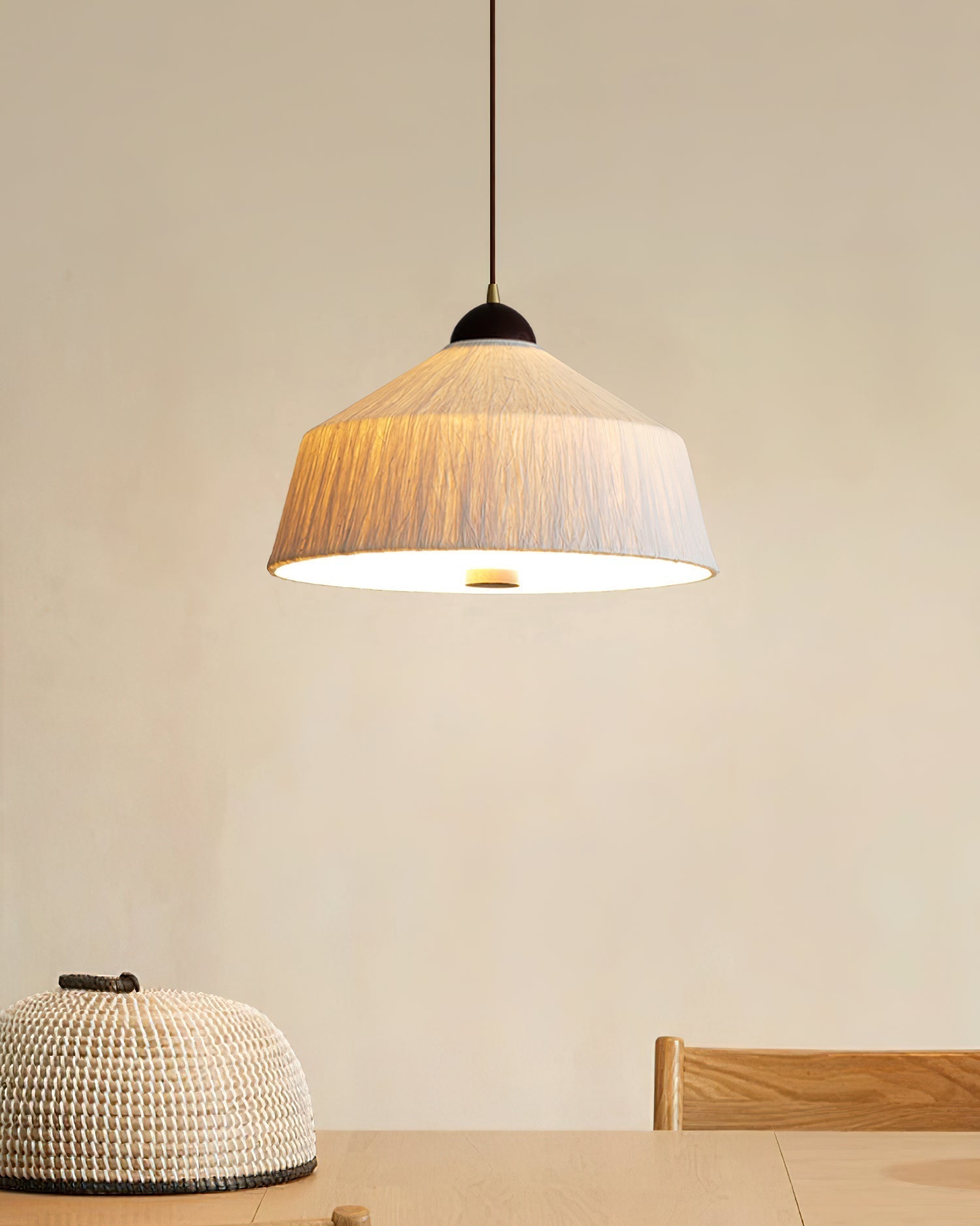 Doria Lampe Suspension Papier de Riz Texturé - Neutralighting