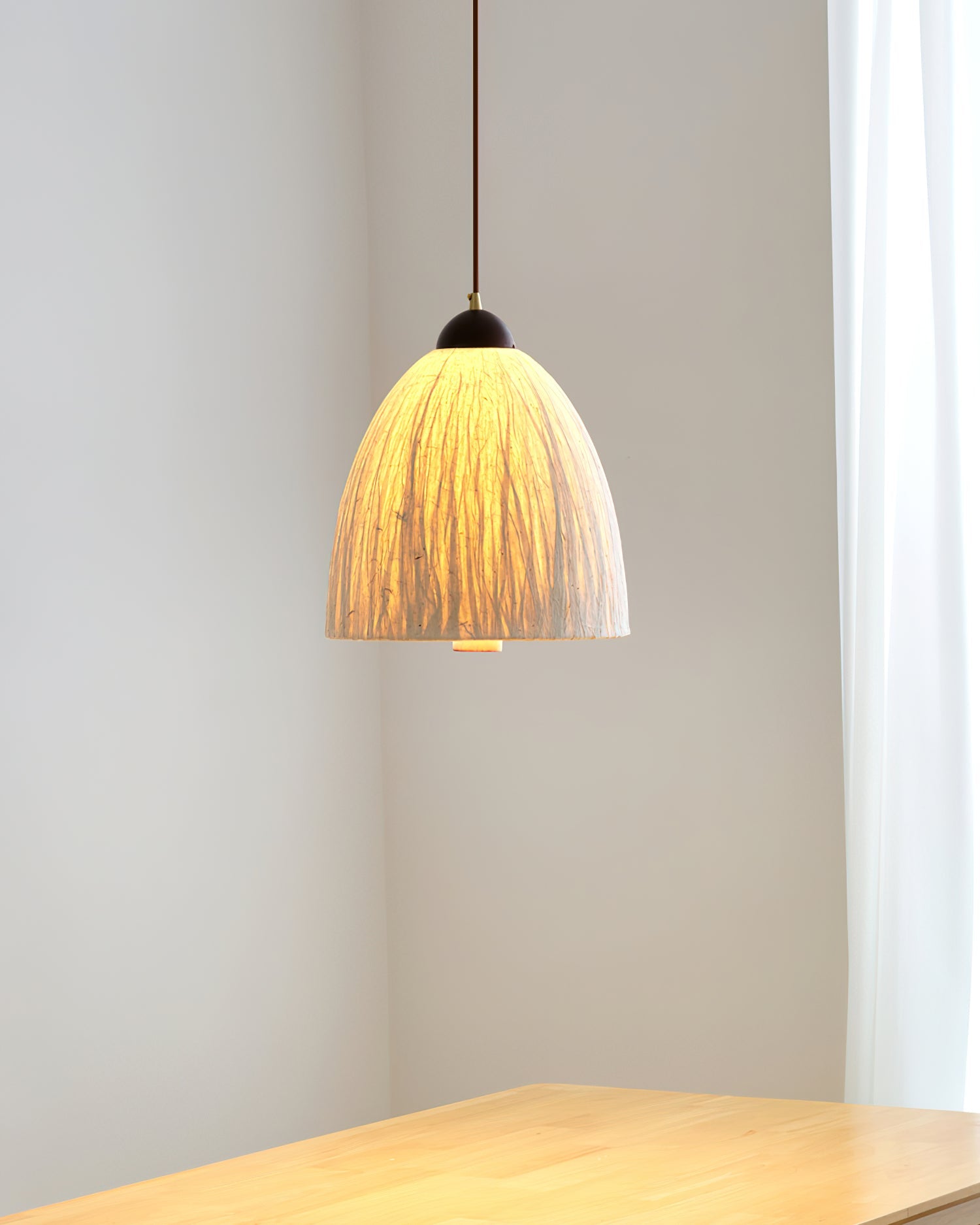 Doria Lampe Suspension Papier de Riz Texturé - Neutralighting