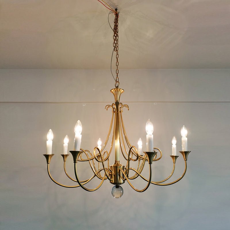 Lustra Chandelier Laiton Double Torsion Candelier Cristal - Neutralighting