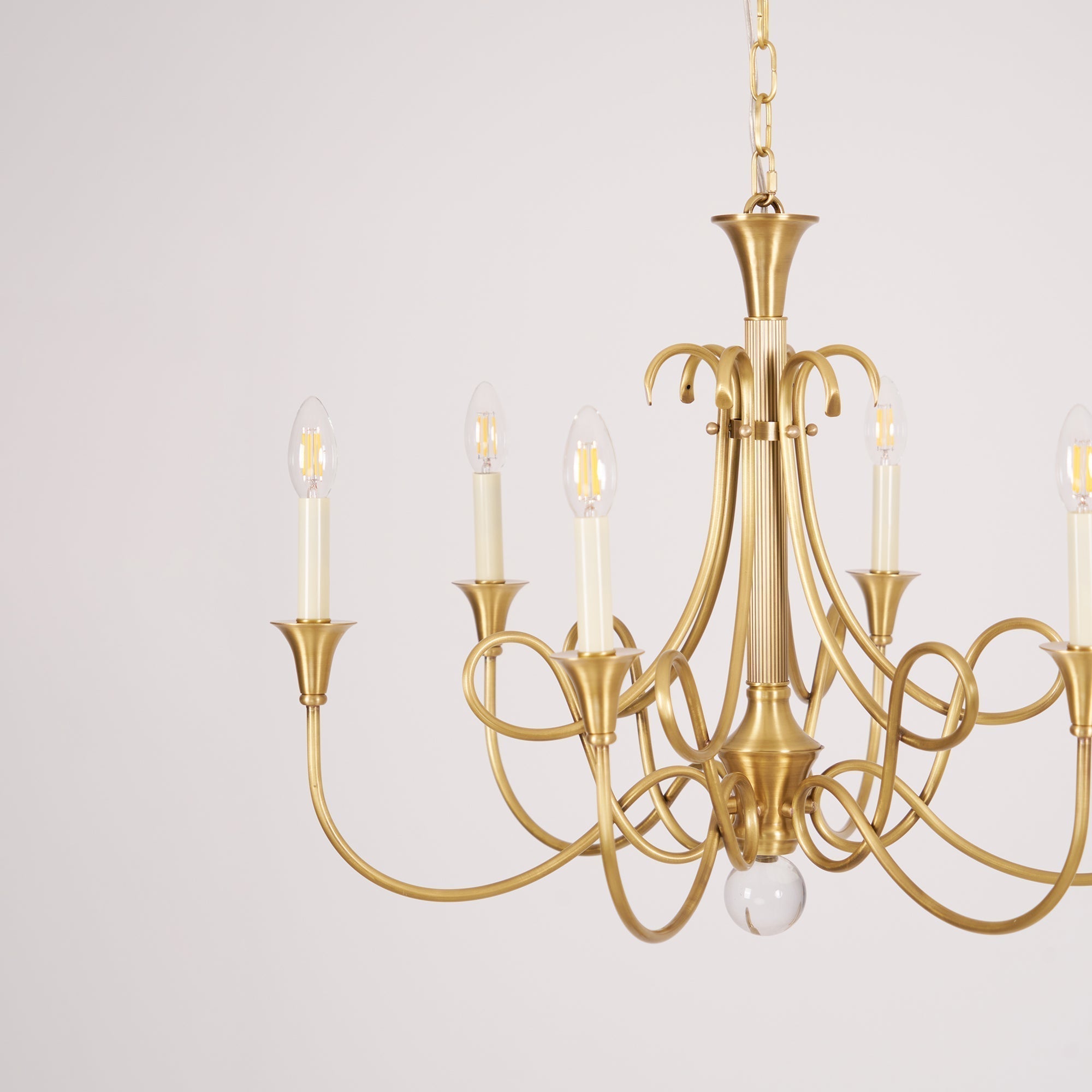Lustra Chandelier Laiton Double Torsion Candelier Cristal - Neutralighting