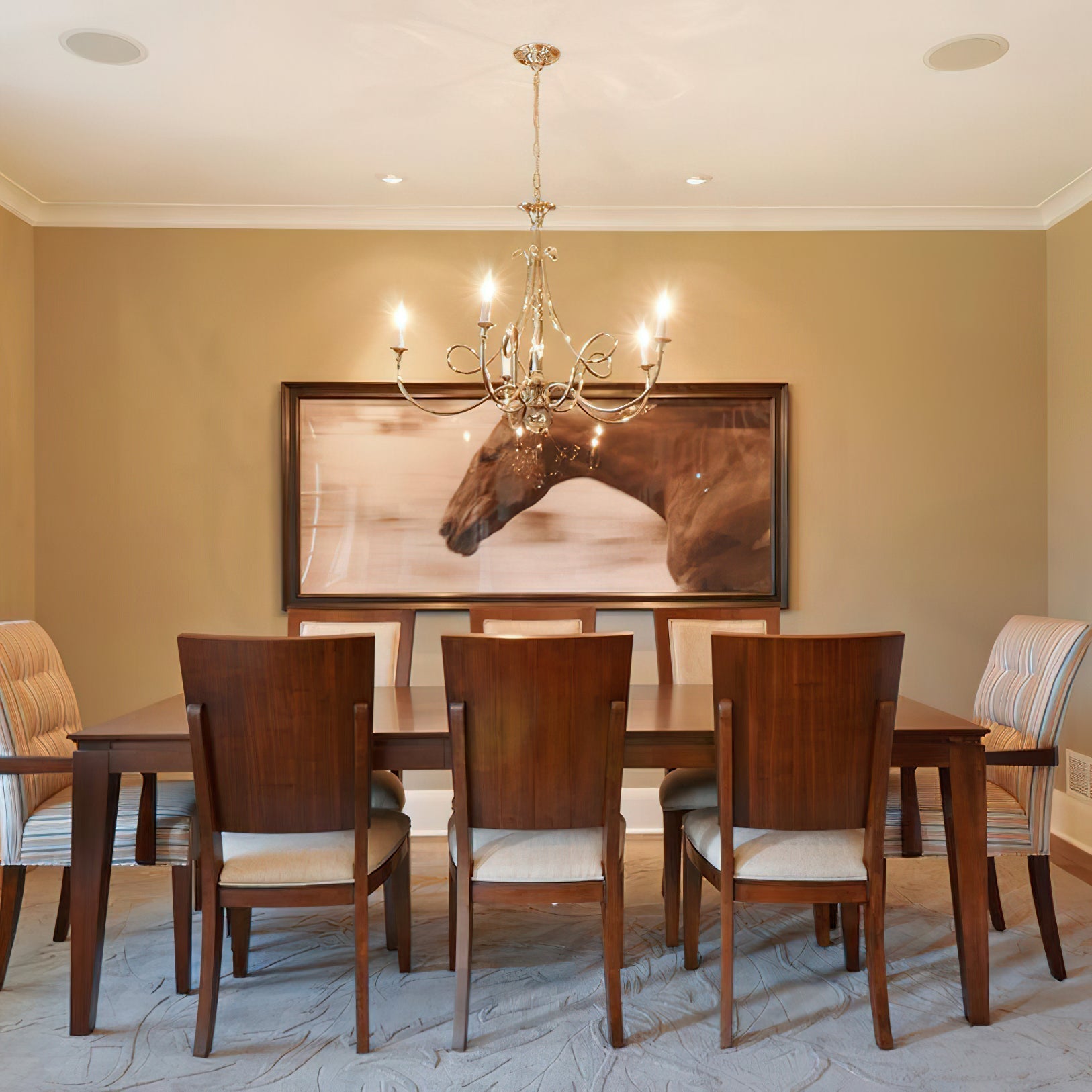 Braid Chandelier Cristal Laiton Double Vintage Salon - Neutralighting