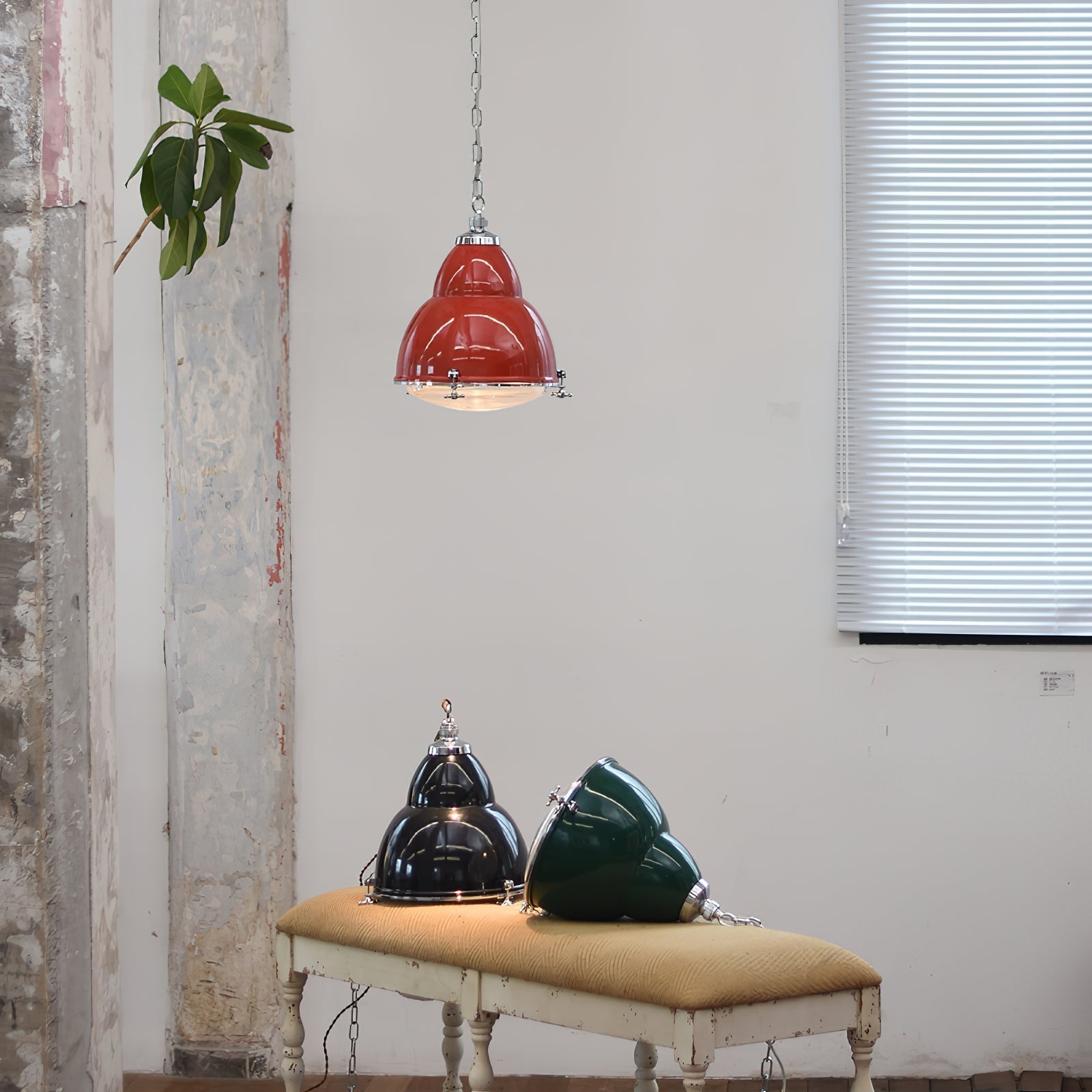 Dunlop Modern Minimalist Red Metal Pendant Lamp - Lamp Copper