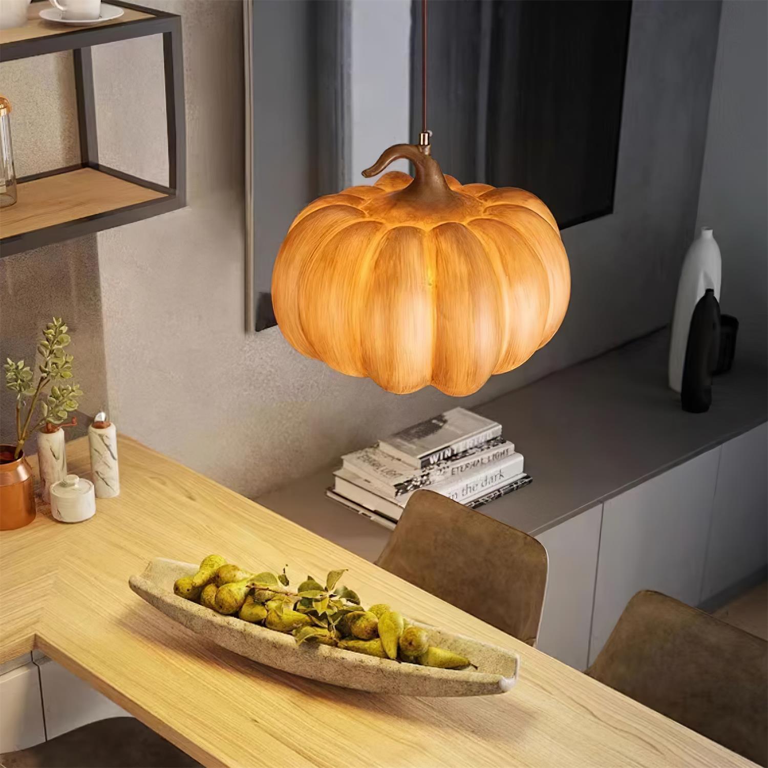Duzy Pumpkin Pendant Lamp Resin Vintage Japanese - Letslighting