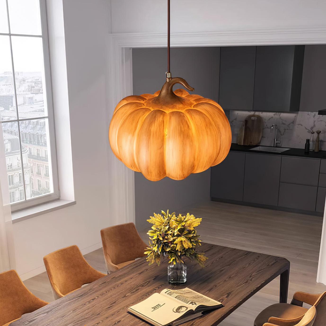 Duzy Pumpkin Pendant Lamp Resin Vintage Japanese - Letslighting