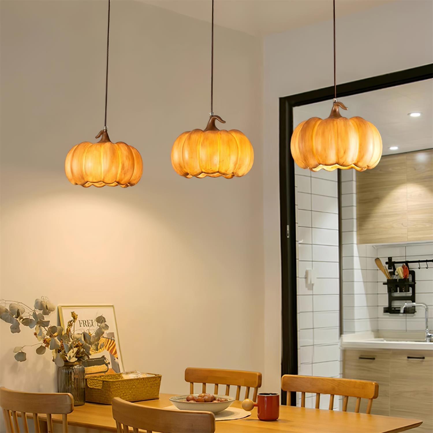 Duzy Pumpkin Pendant Lamp Resin Vintage Japanese - Letslighting