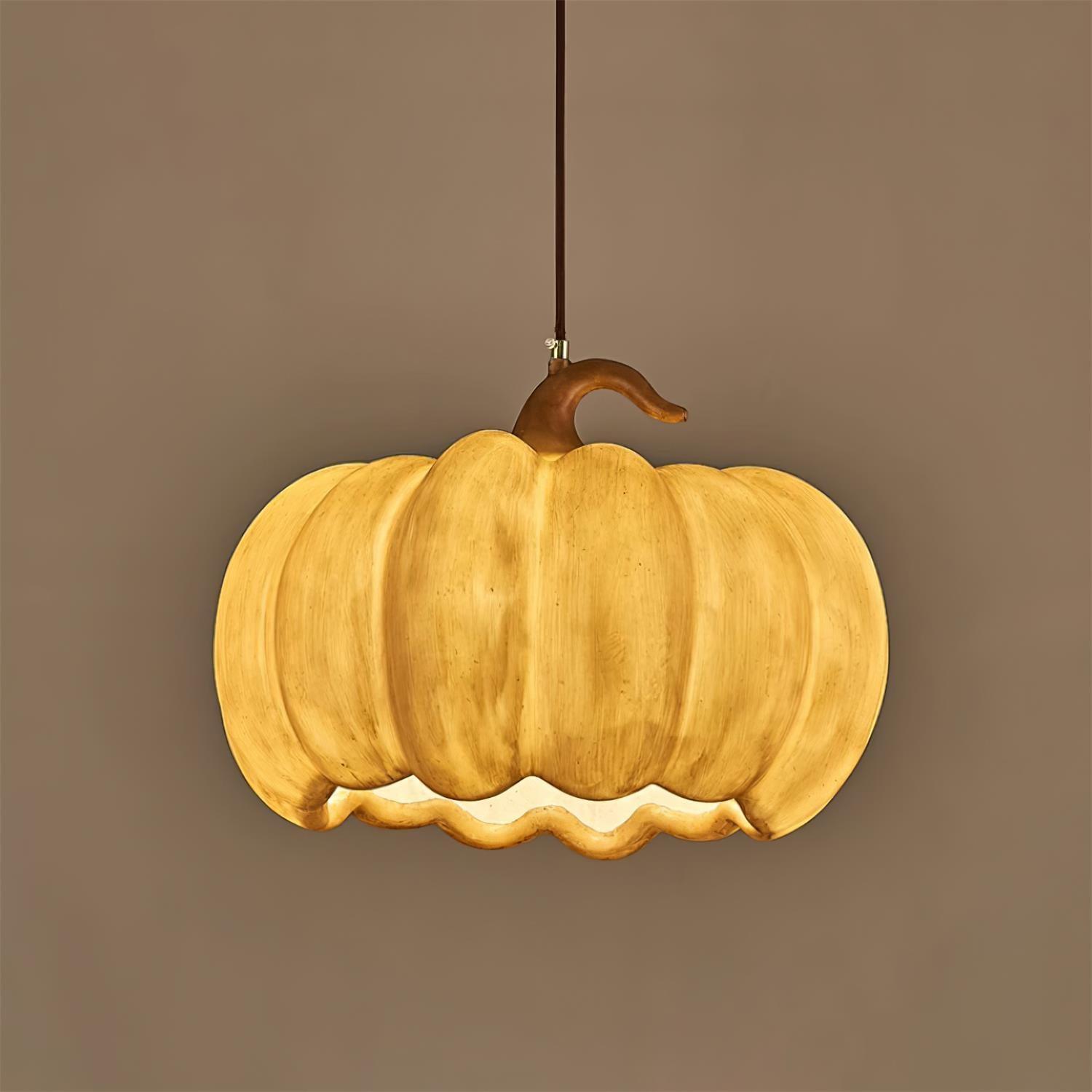 Duzy Pumpkin Pendant Lamp Resin Vintage Japanese - Letslighting