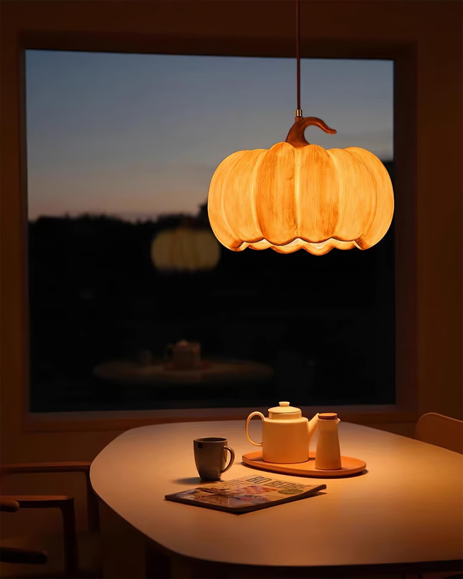 Duzy Pumpkin Pendant Lamp Resin Vintage Japanese - Letslighting